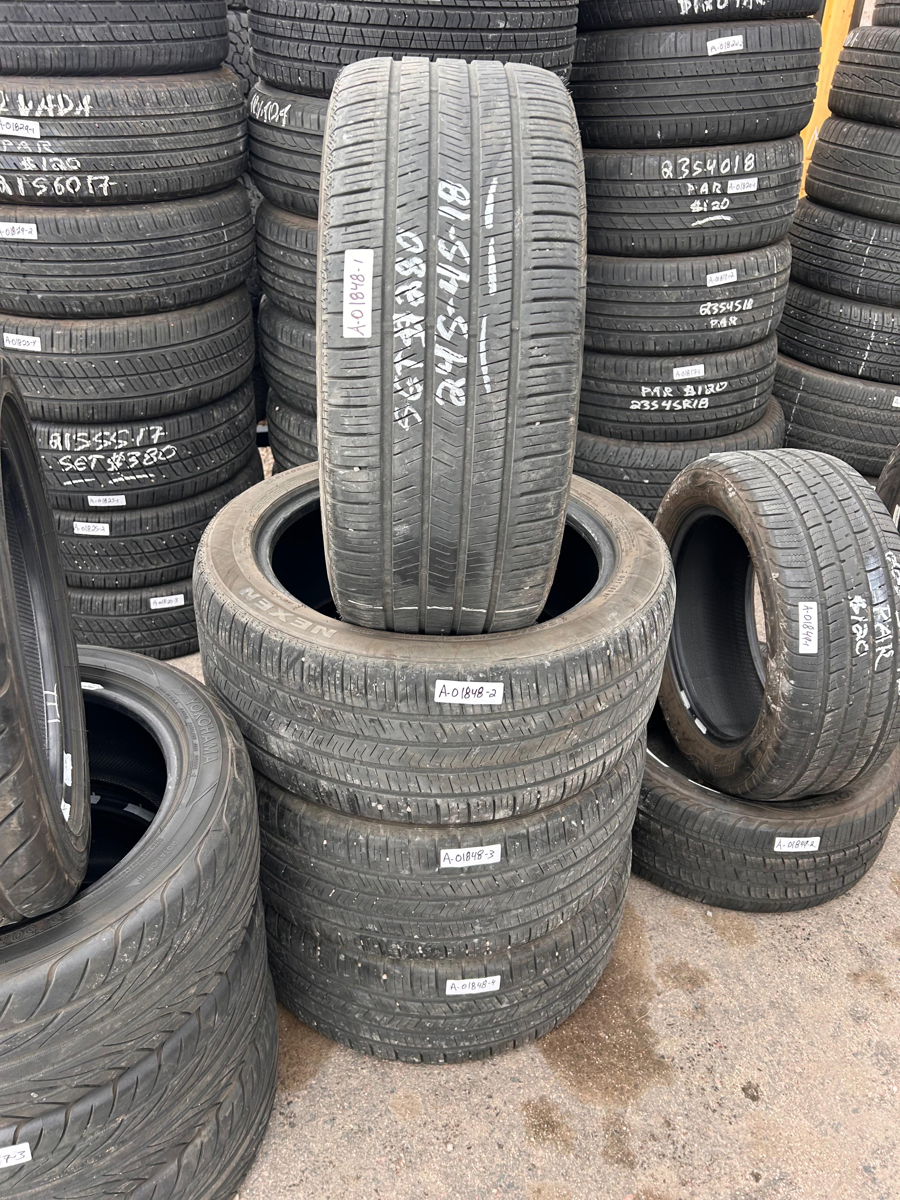 245/45R18 Set (4 Used Tires) Nexen N5000 Platinum