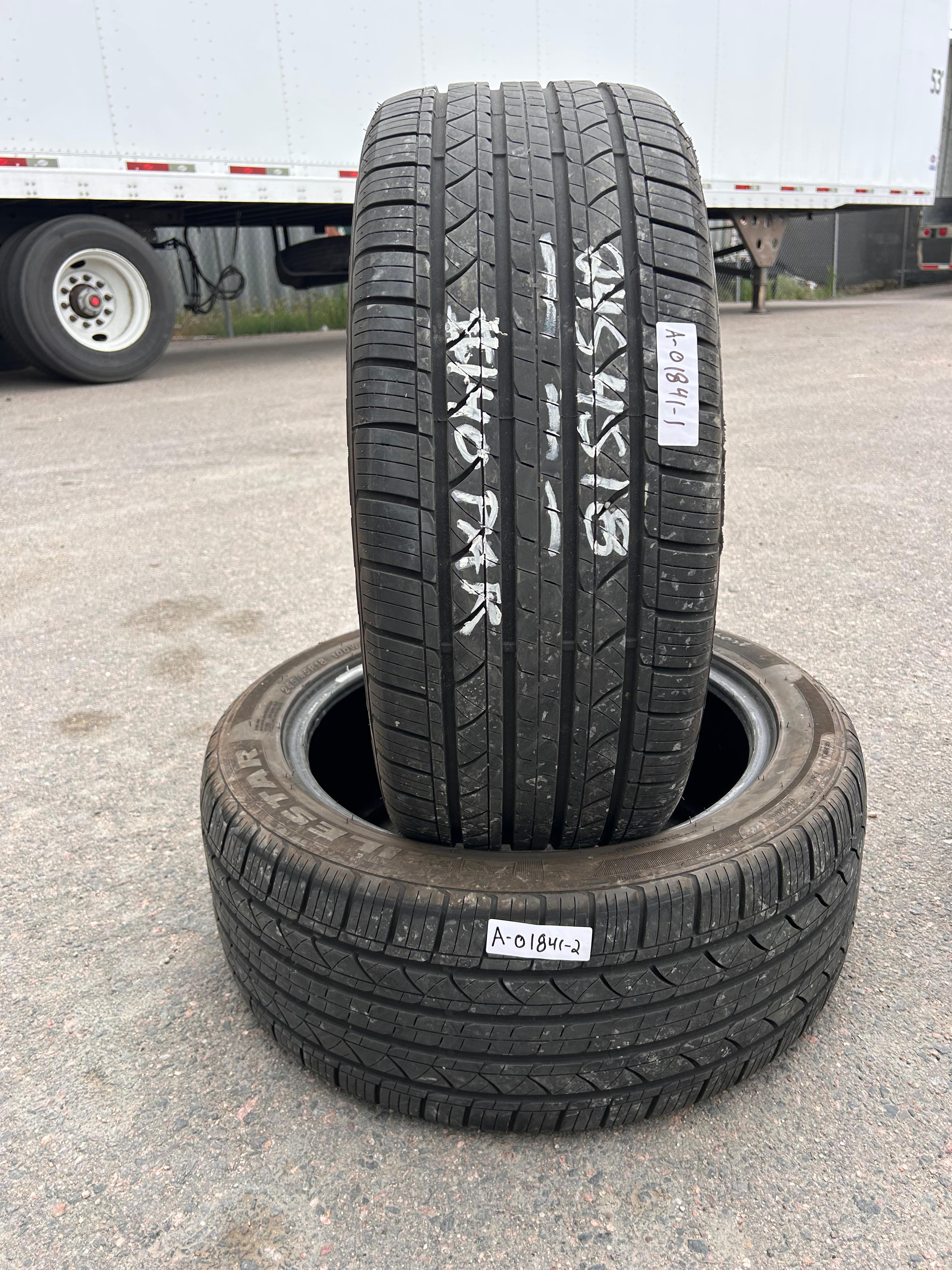 245/45R18 Pair (2 Used Tires) Milestar MS932