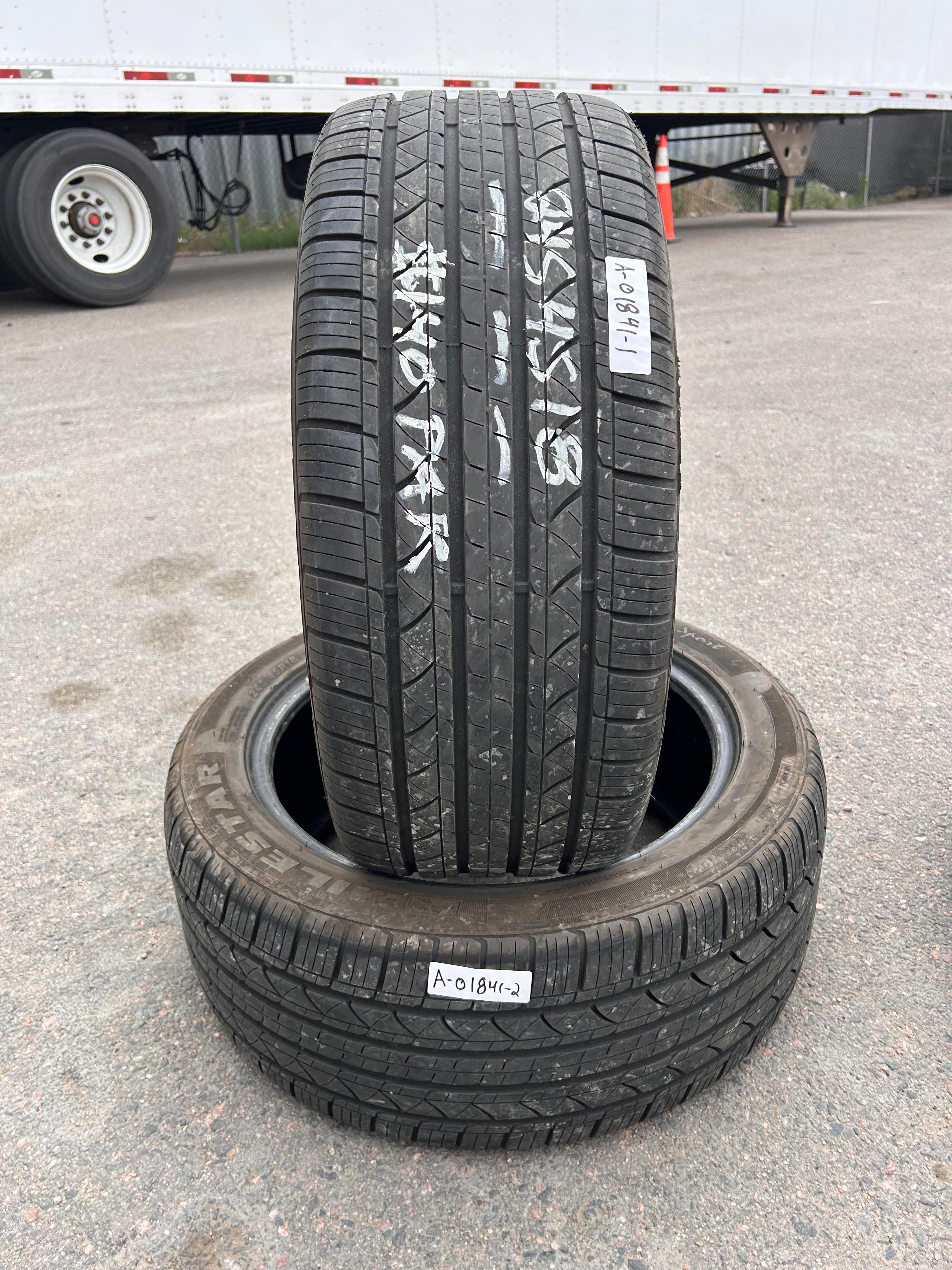 245/45R18 Pair (2 Used Tires) Milestar MS932