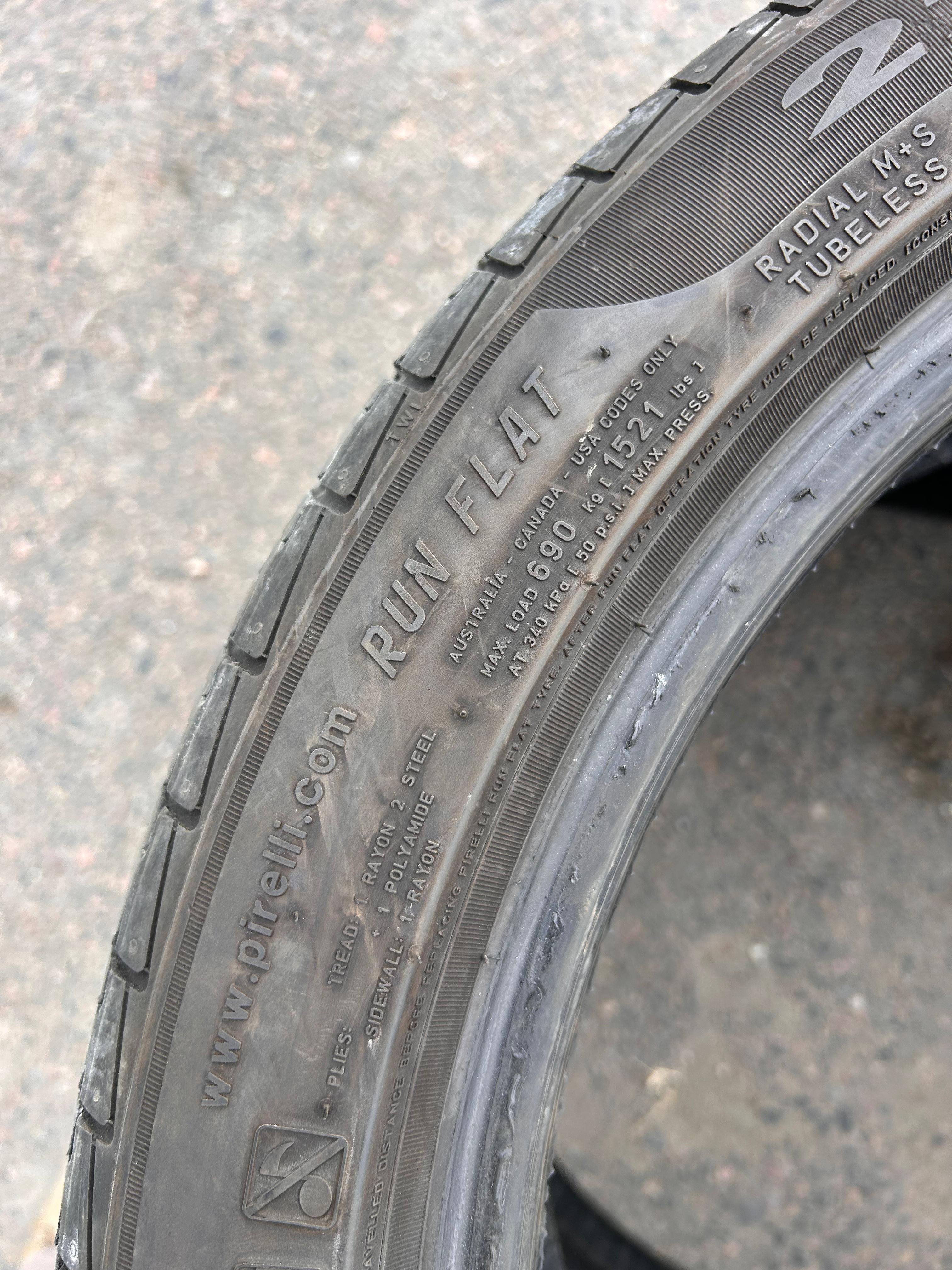225/45R18 Pair (2 Used Tires) Pirelli Cinturato P7