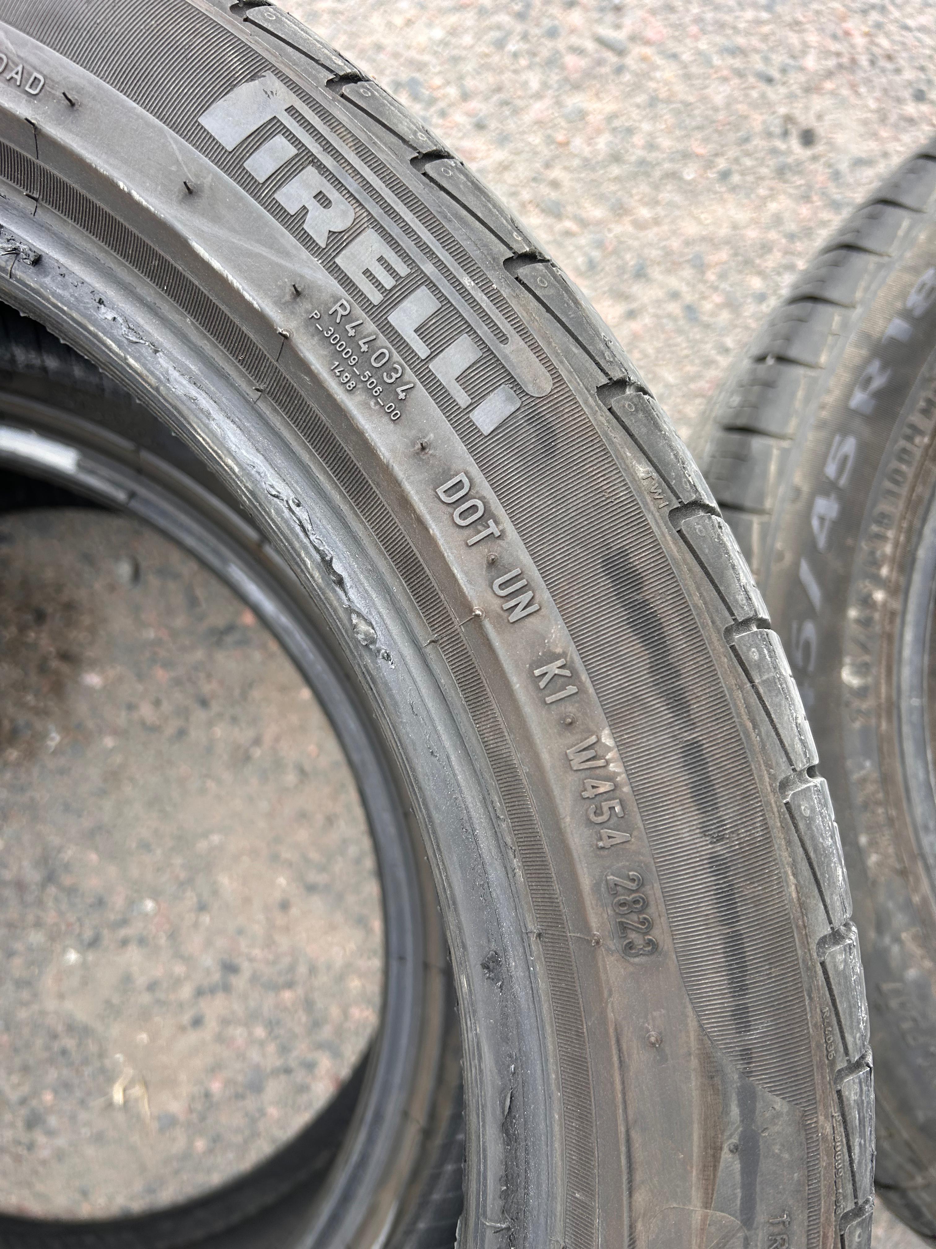 225/45R18 Pair (2 Used Tires) Pirelli Cinturato P7