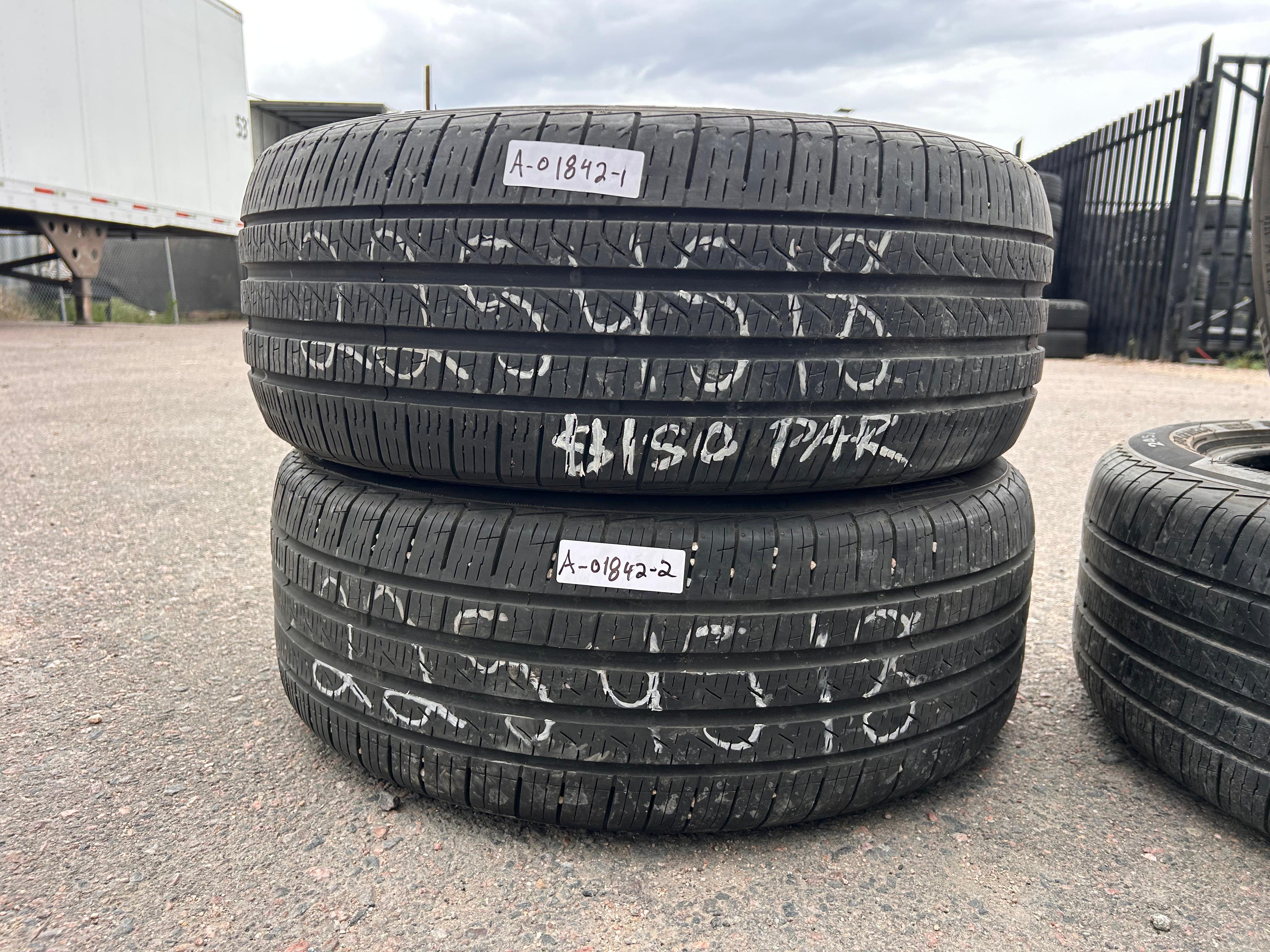 225/45R18 Pair (2 Used Tires) Pirelli Cinturato P7