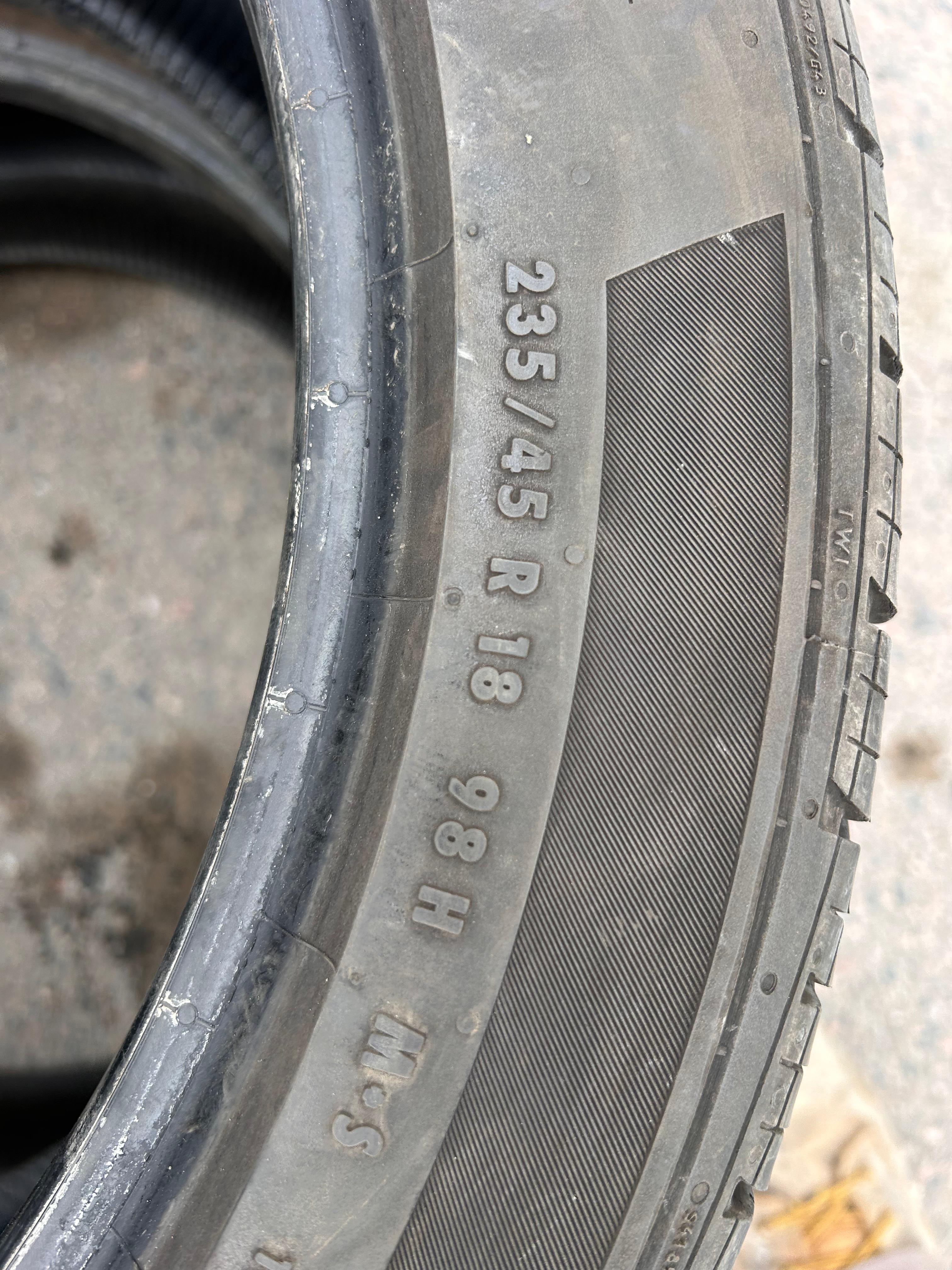235/45R18 Pair (2 Used Tires) Continental ProContact TX