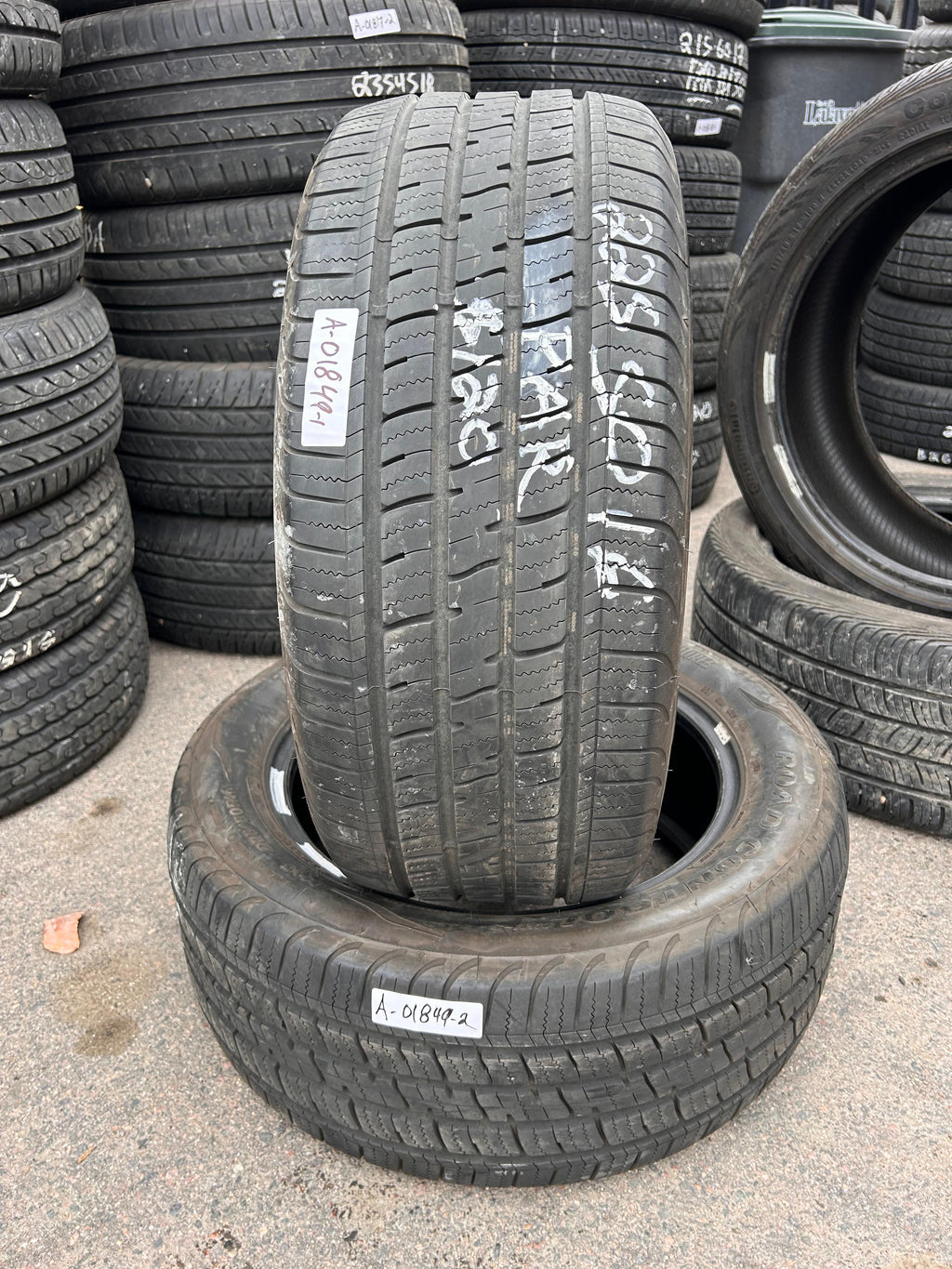 225/50R16 Pair (2 Used Tires) Deantires Road Control NW-3