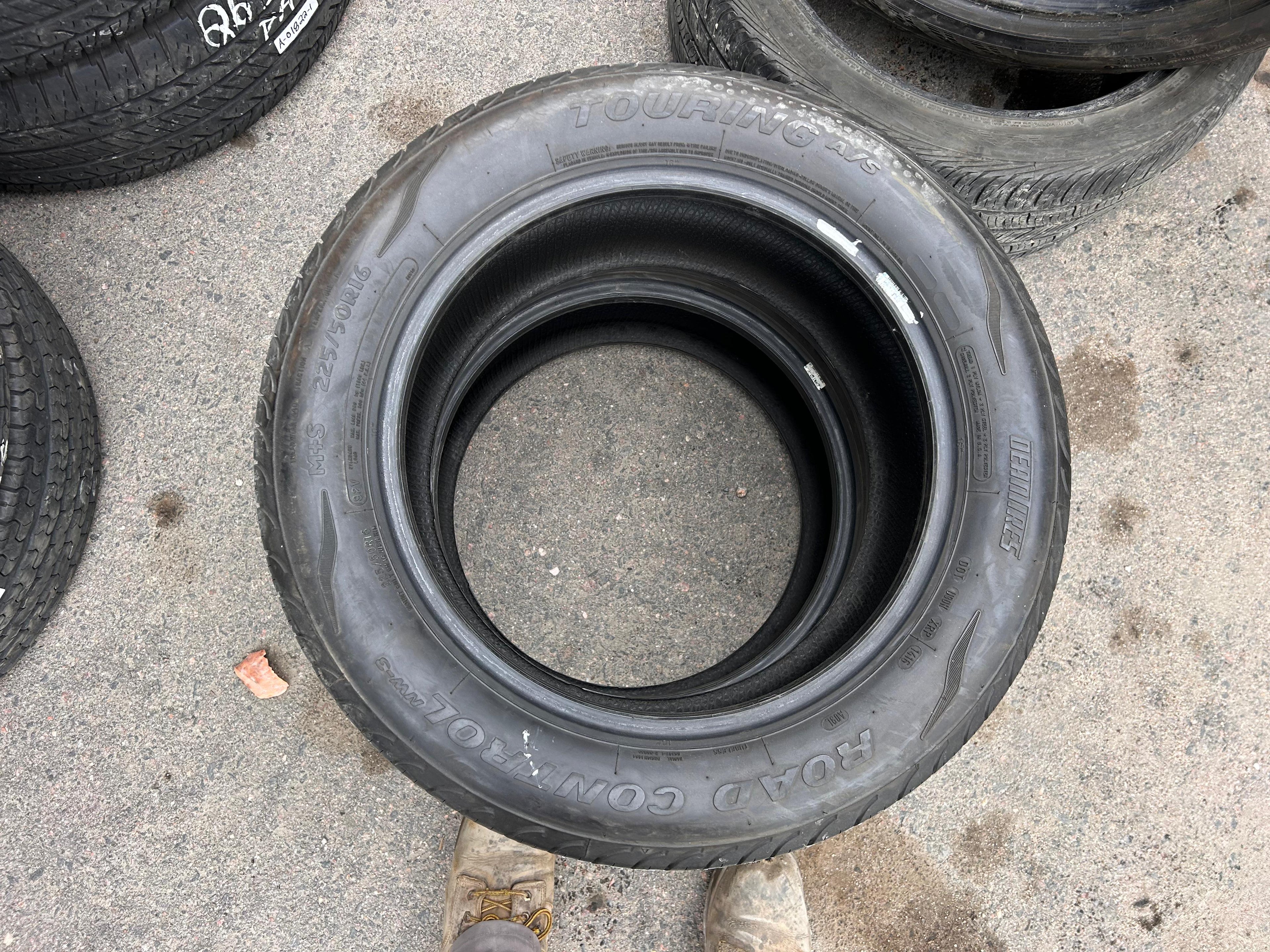 225/50R16 Pair (2 Used Tires) Deantires Road Control NW-3