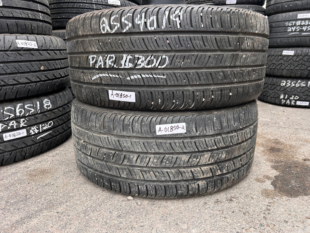 255/40R19 Pair (2 Used Tires) Continental ContiProContact