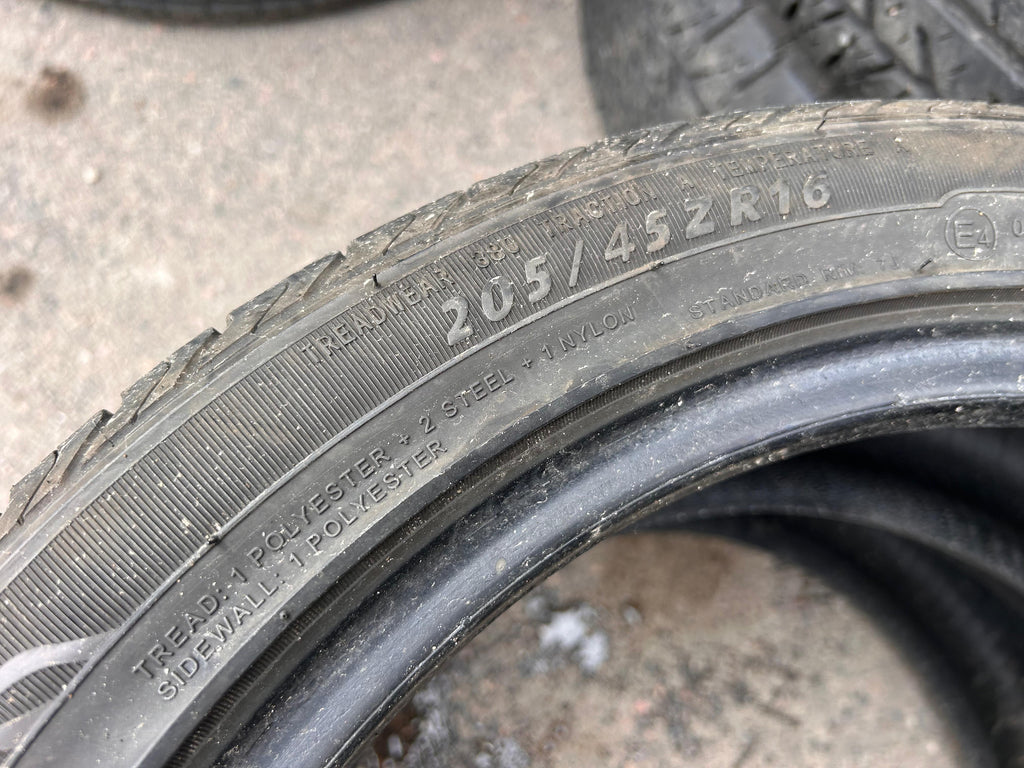 205/45R16 Pair (2 Used Tires) Ironman Imovegen2