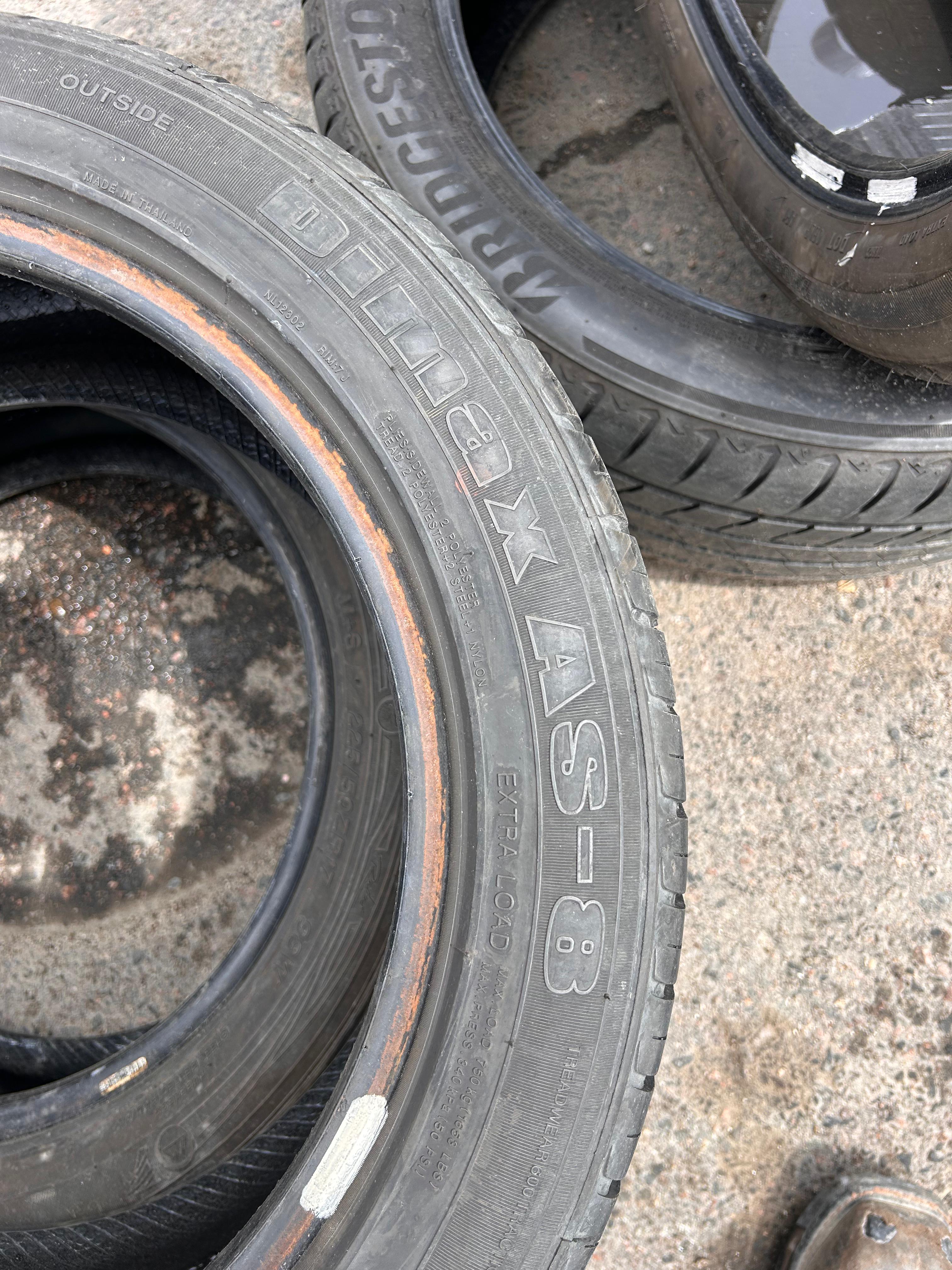 225/50R17 Pair (2 Used Tires) Dimax Radar AS-8