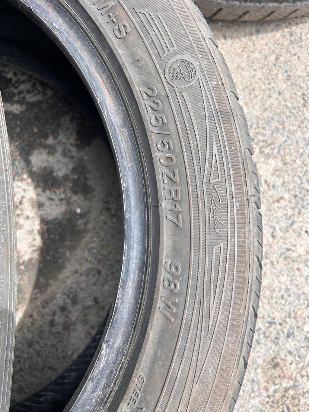225/50R17 Pair (2 Used Tires) Dimax Radar AS-8
