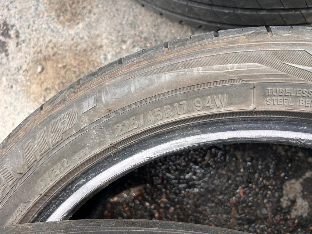 225/45R17 Pair (2 Used Tires) Toyo Extenza HP2