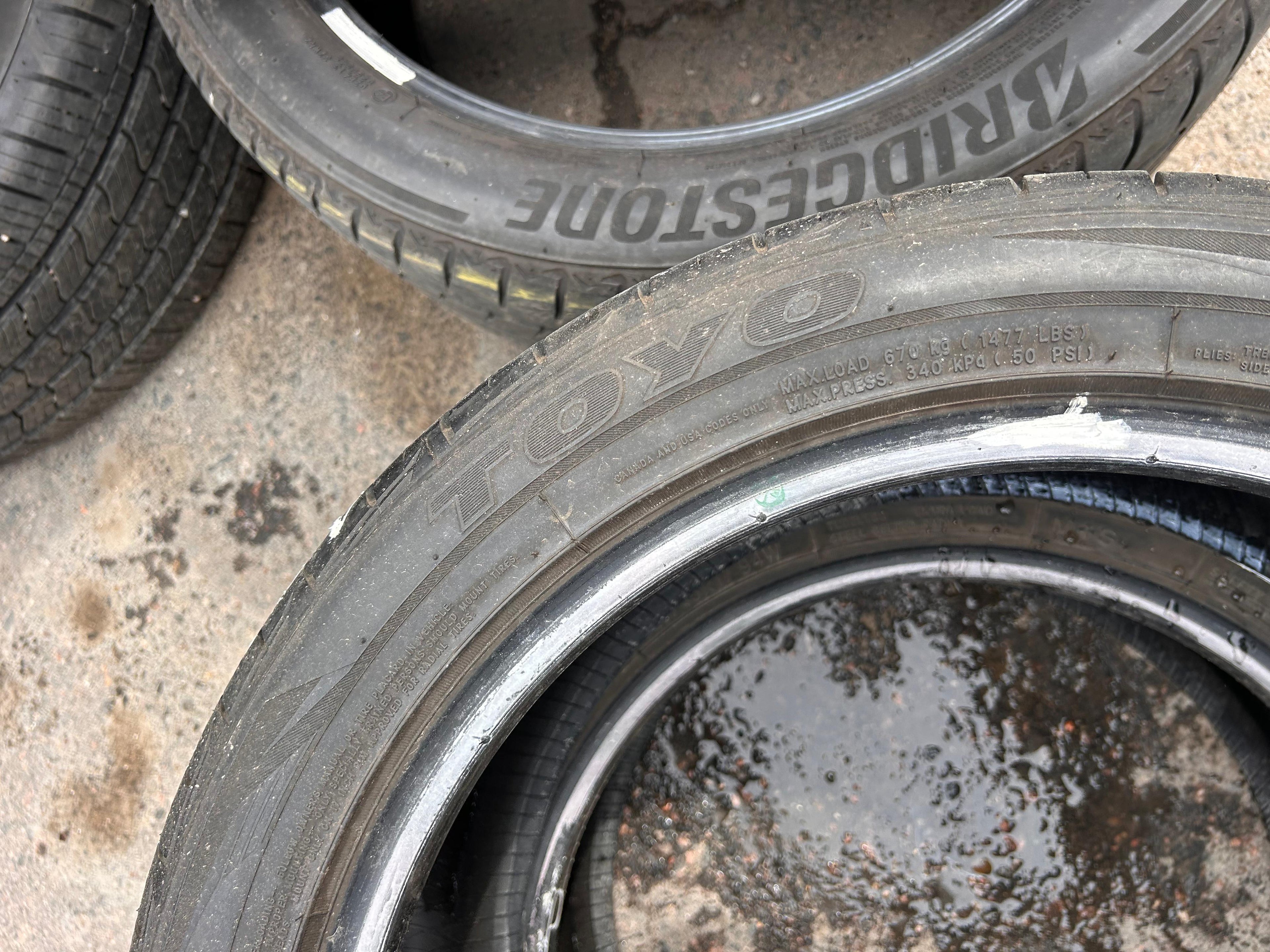 225/45R17 Pair (2 Used Tires) Toyo Extenza HP2