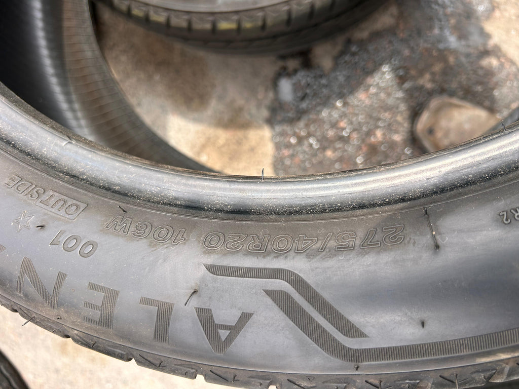 275/40R20 Pair (2 Used Tires) Bridgestone Alenza 001