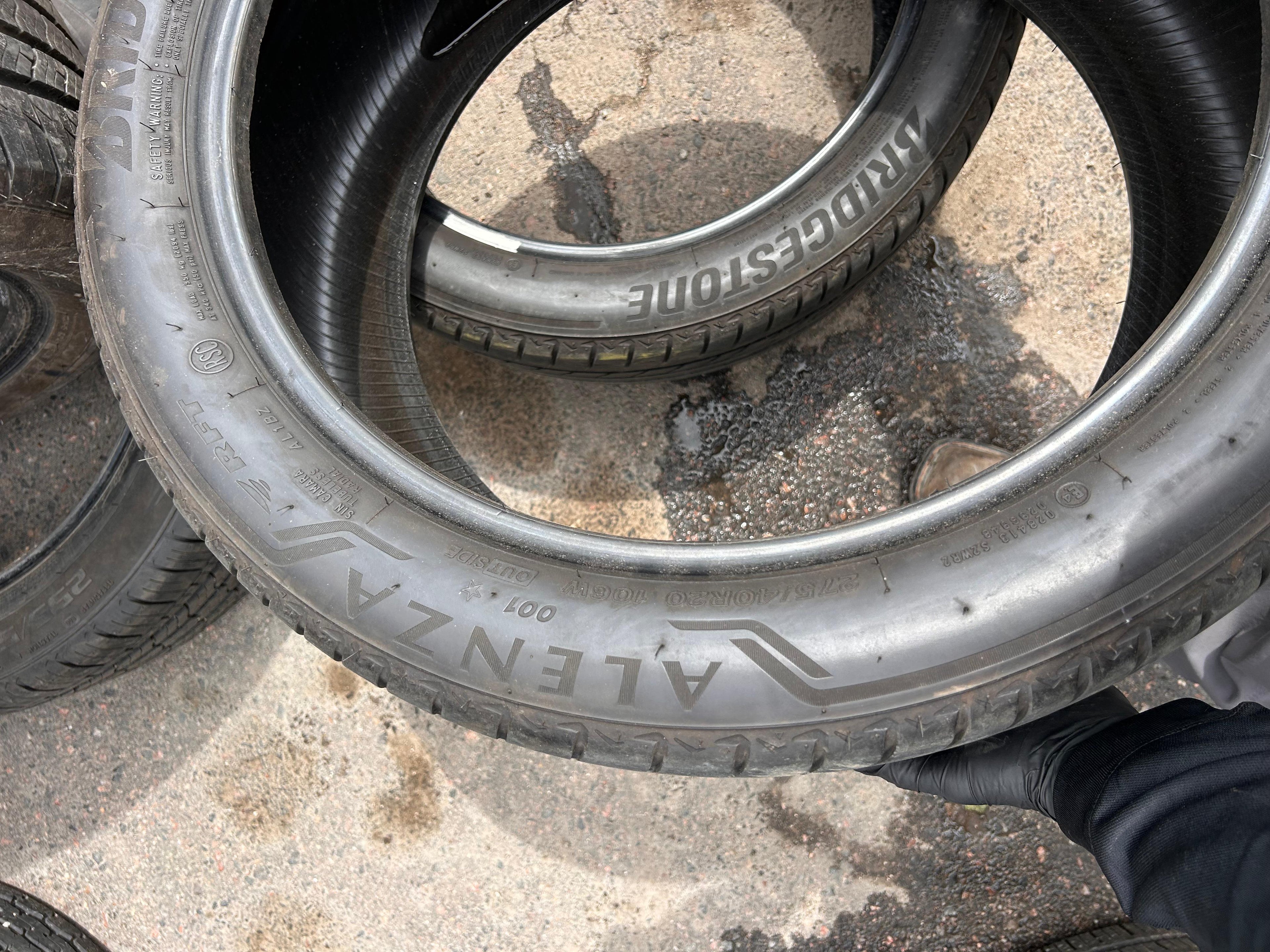 275/40R20 Pair (2 Used Tires) Bridgestone Alenza 001