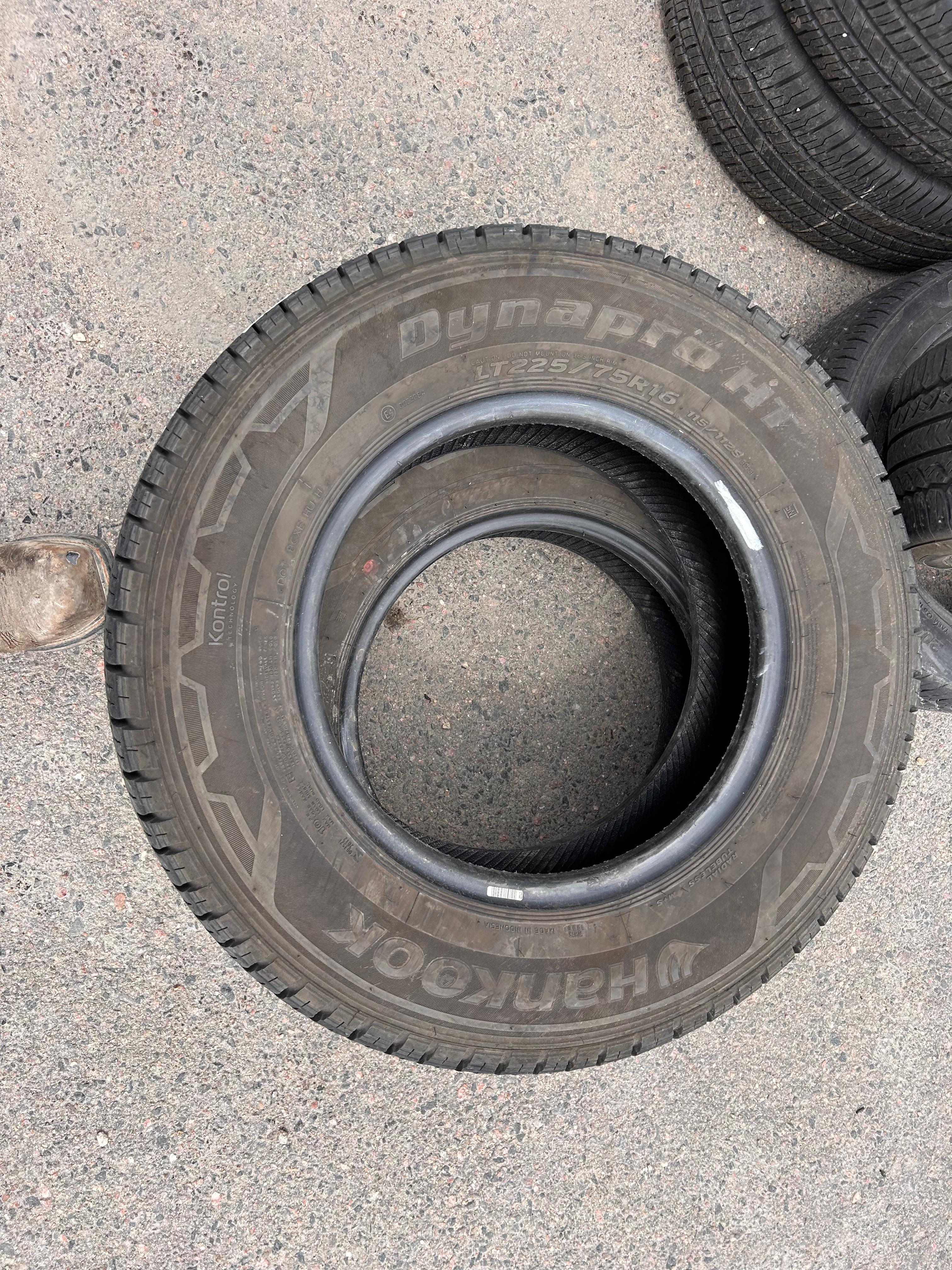 LT225/75R16 Pair (2 Line New Tires) Hankook Dynapro HT