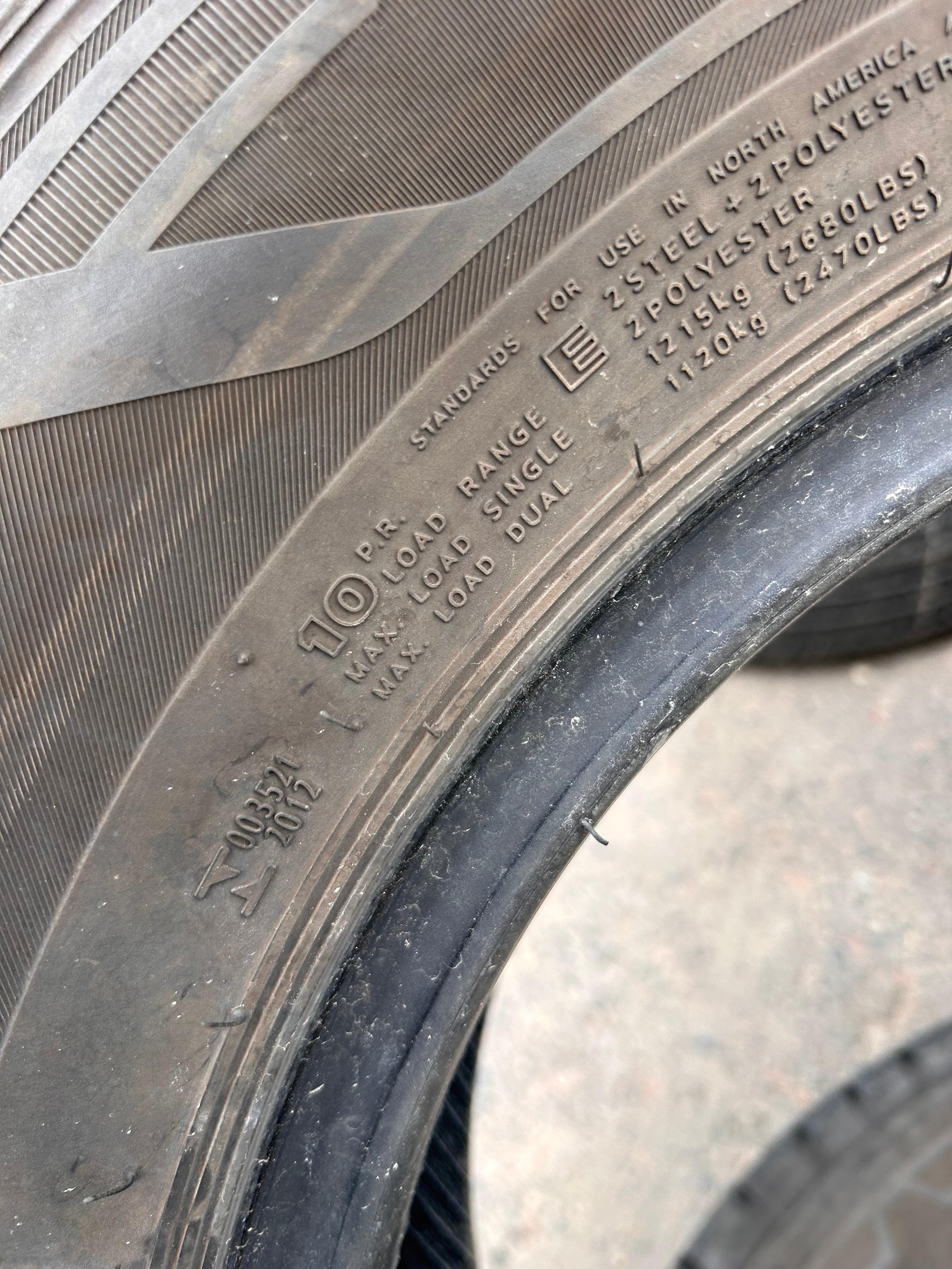 LT225/75R16 Pair (2 Line New Tires) Hankook Dynapro HT