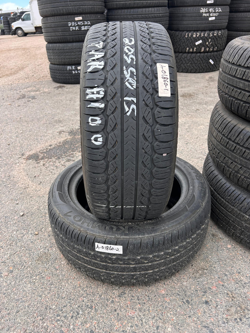 205/50R15 Pair (2 Used Tires) Kumho7 Ecsta Pa31