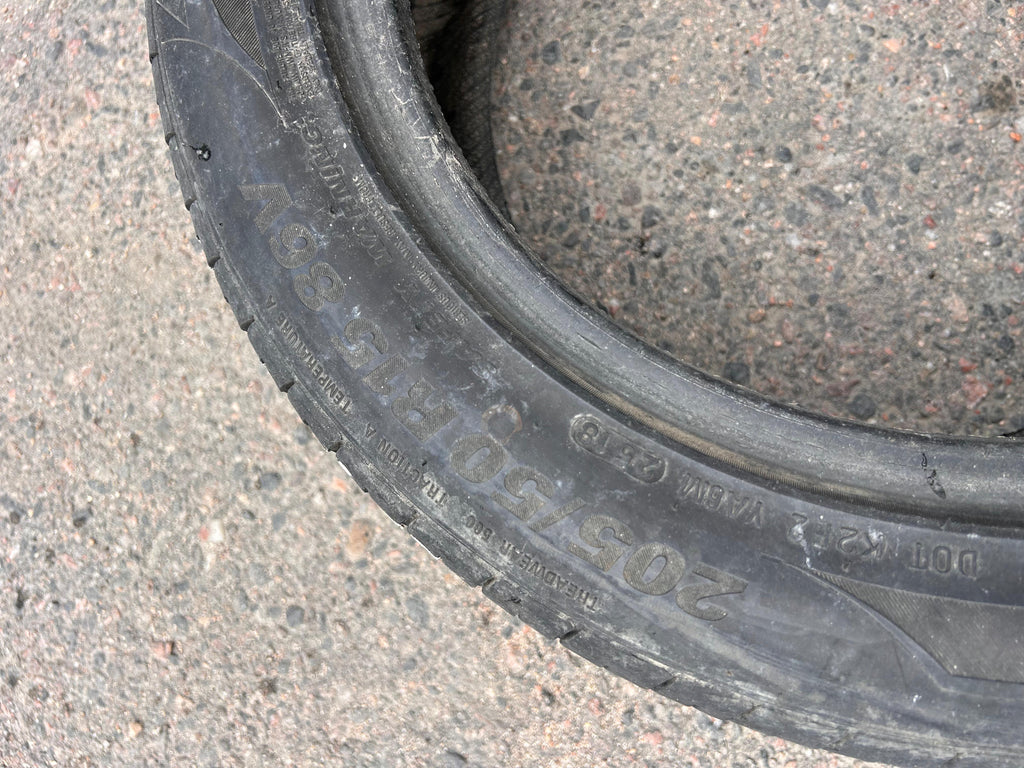 205/50R15 Pair (2 Used Tires) Kumho7 Ecsta Pa31
