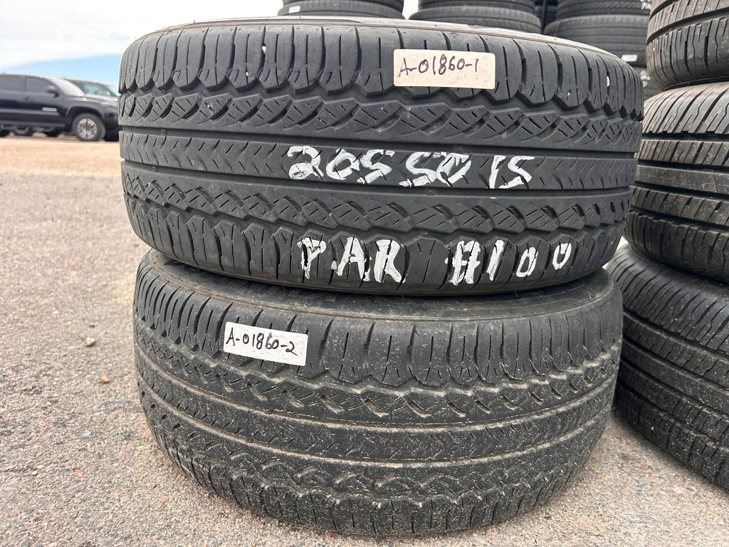 205/50R15 Pair (2 Used Tires) Kumho7 Ecsta Pa31