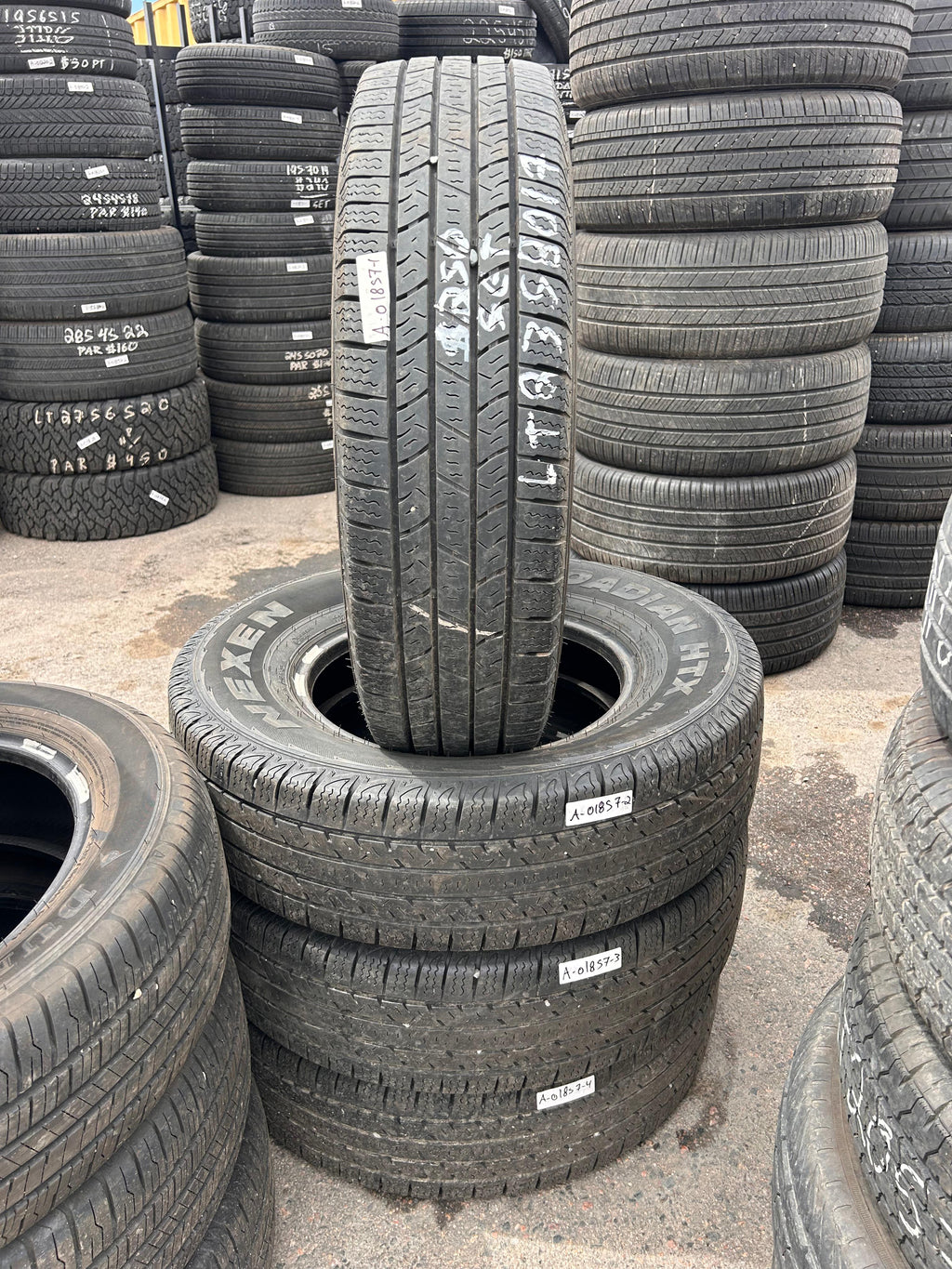 LT235/80R17 Set (4 Used Tires) Nexen Roadian HTX RH5