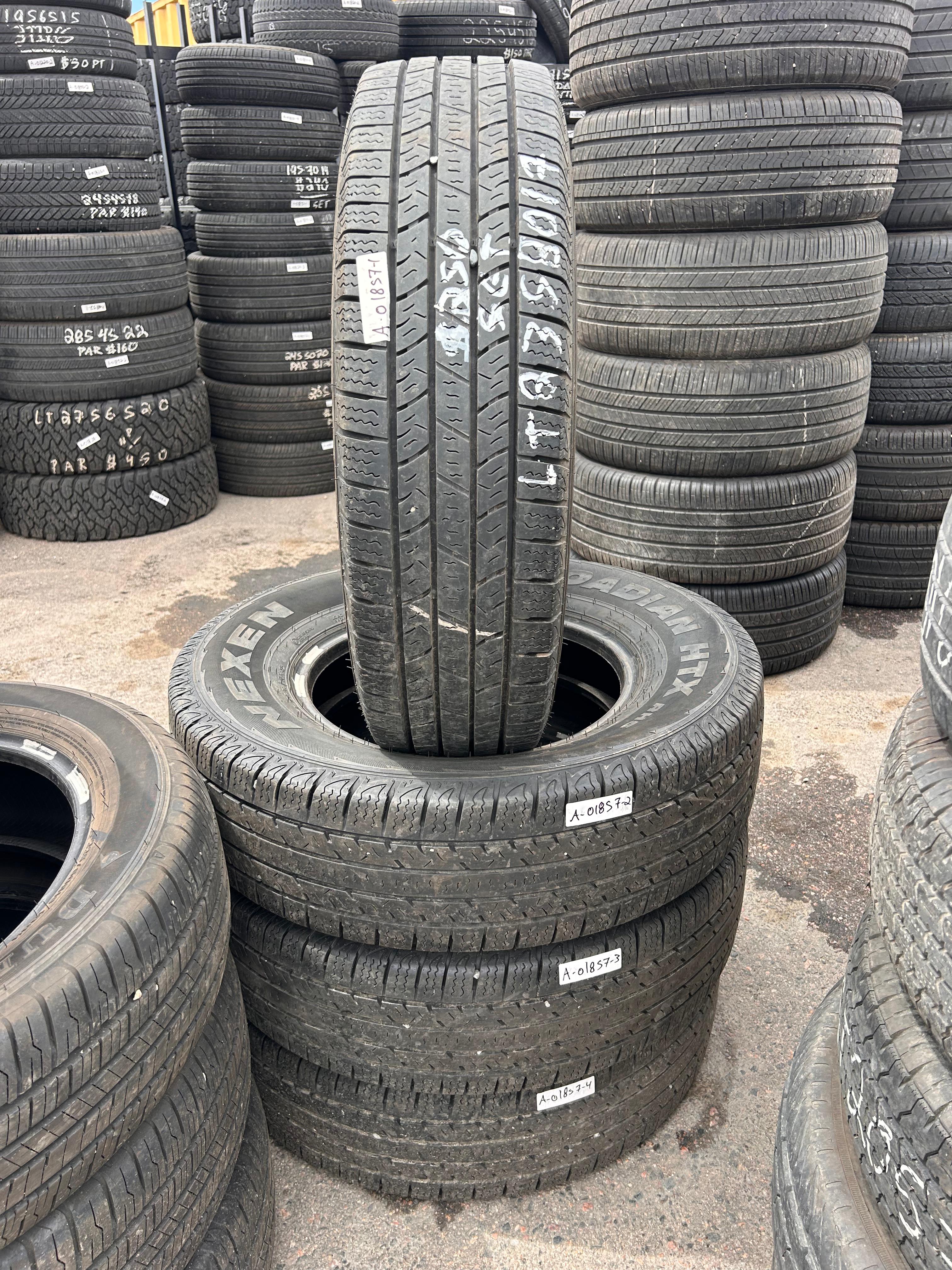 LT235/80R17 Set (4 Used Tires) Nexen Roadian HTX RH5