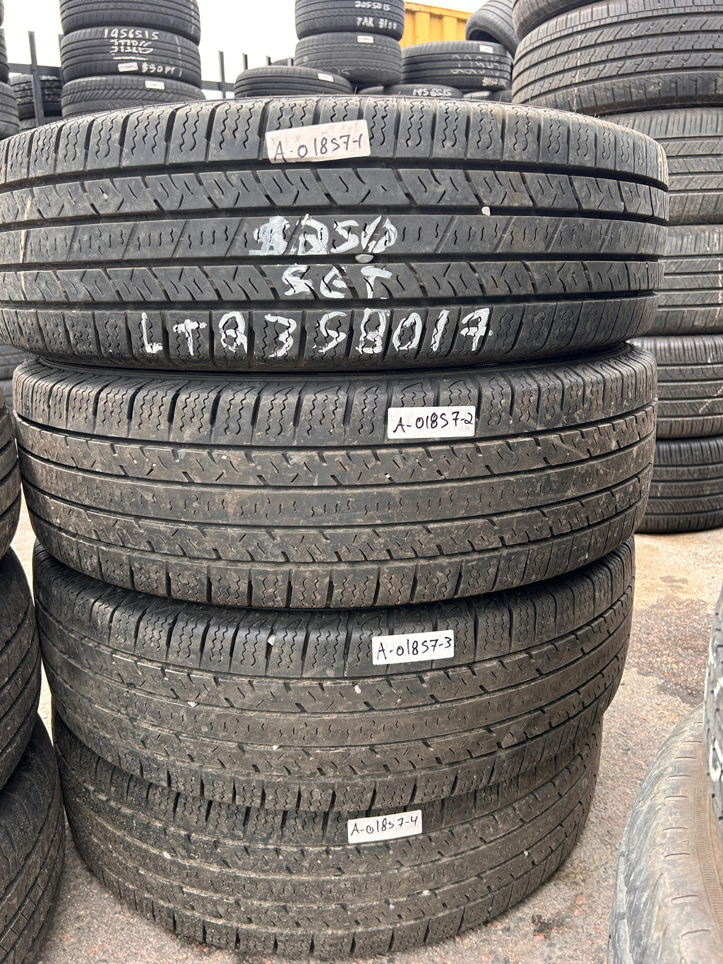 LT235/80R17 Set (4 Used Tires) Nexen Roadian HTX RH5