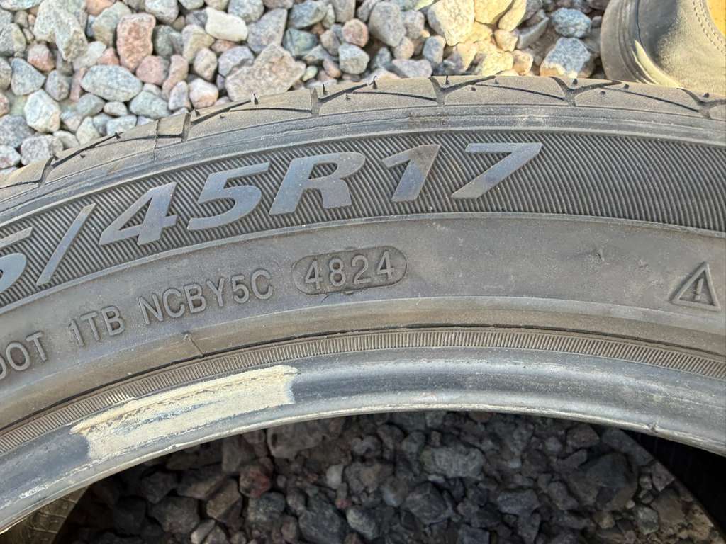 215/45R17 (2 Used Tires) Sentury UHP
