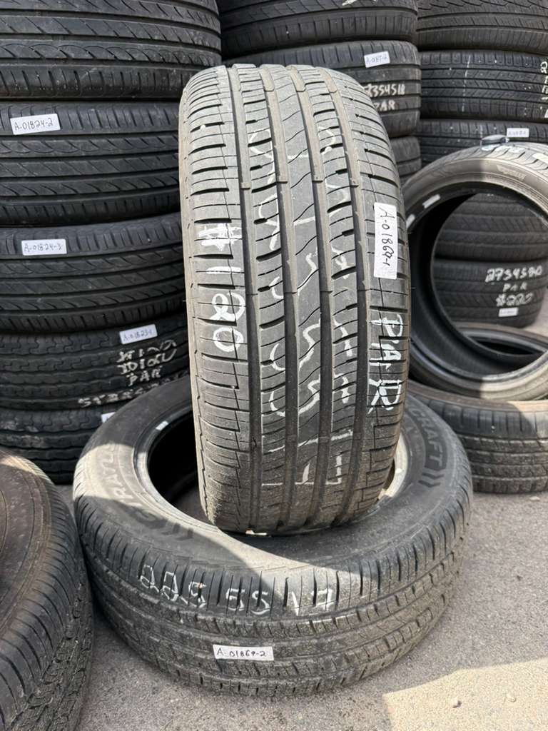 225/55R17 Pair (2 Used Tires) Mastercaft Stratus AS