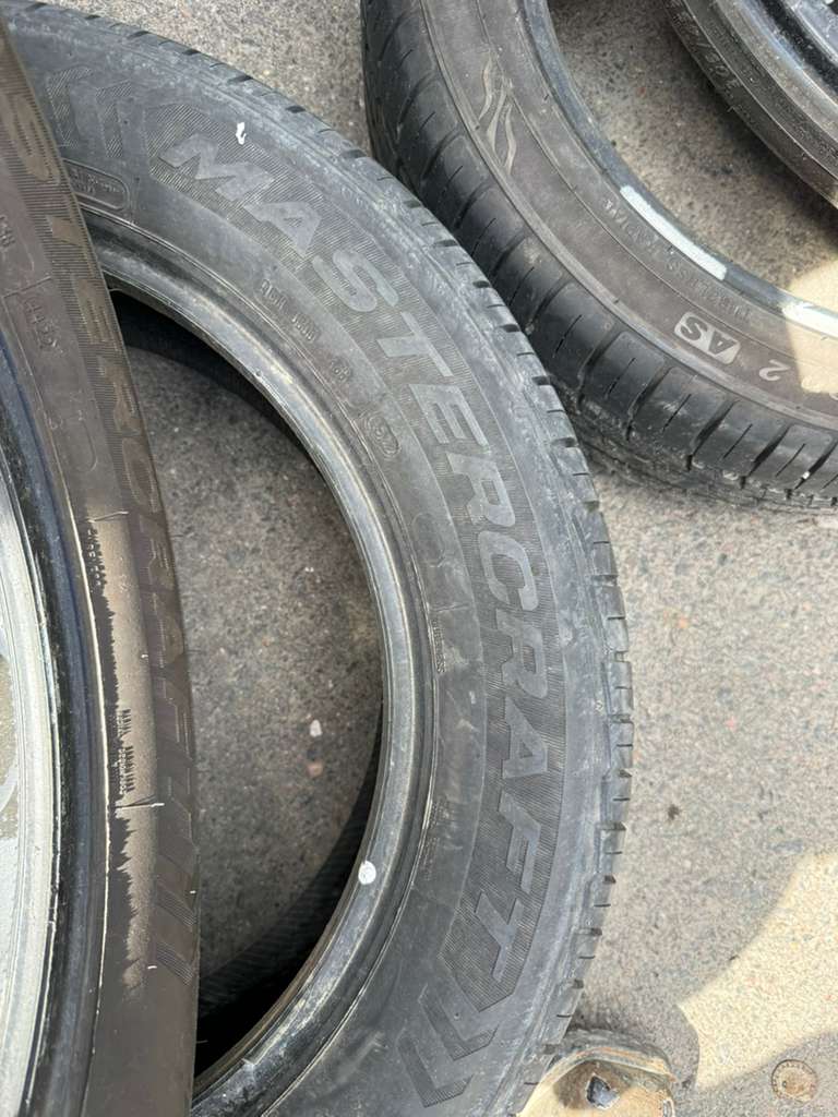 225/55R17 Pair (2 Used Tires) Mastercaft Stratus AS
