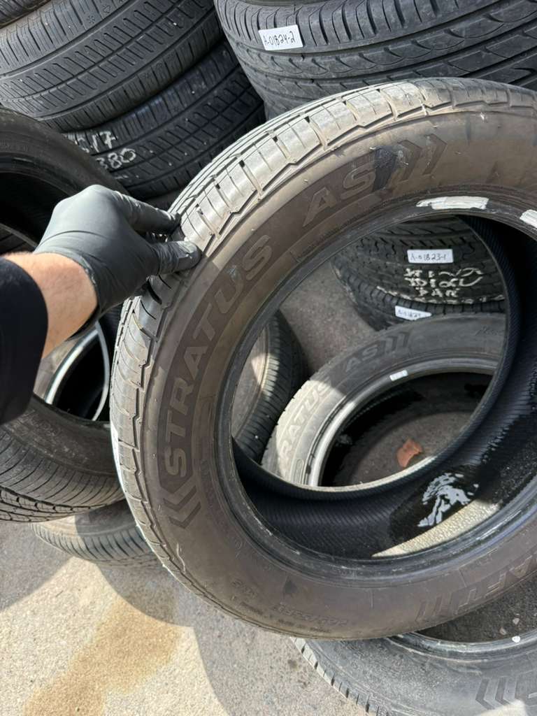 225/55R17 Pair (2 Used Tires) Mastercaft Stratus AS