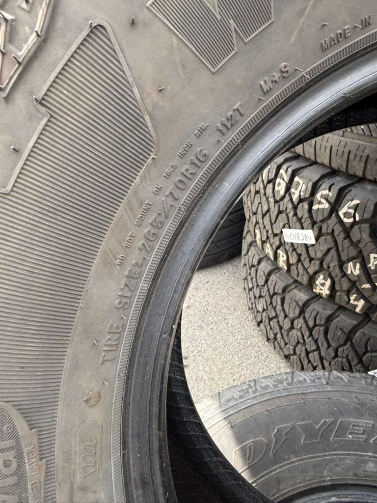265/70R16 Pair (2 Used Tires) Goodyear Wrangler Territory AT