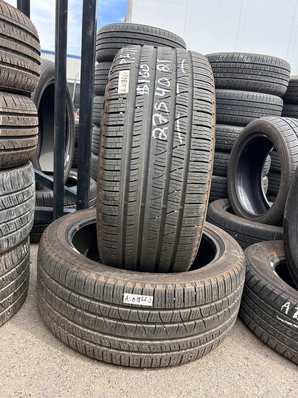 275/40R21 Pair (2 Used Tires) Pirelli Scorpian Verde