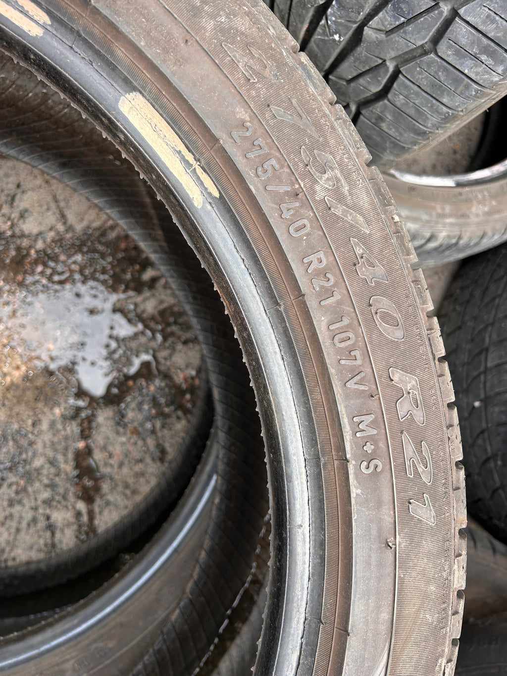 275/40R21 Pair (2 Used Tires) Pirelli Scorpian Verde