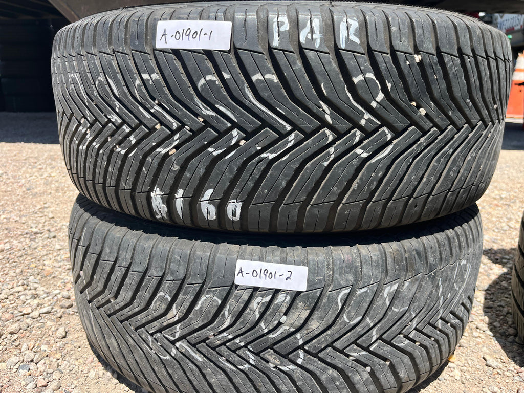 235/55R18 Pair (2 Used Tires) Michelin Cross Climate 2