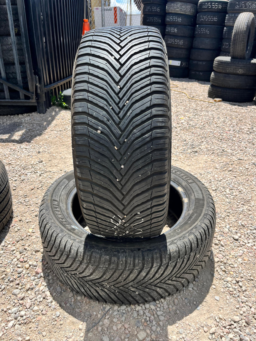 235/55R18 Pair (2 Used Tires) Michelin Cross Climate 2