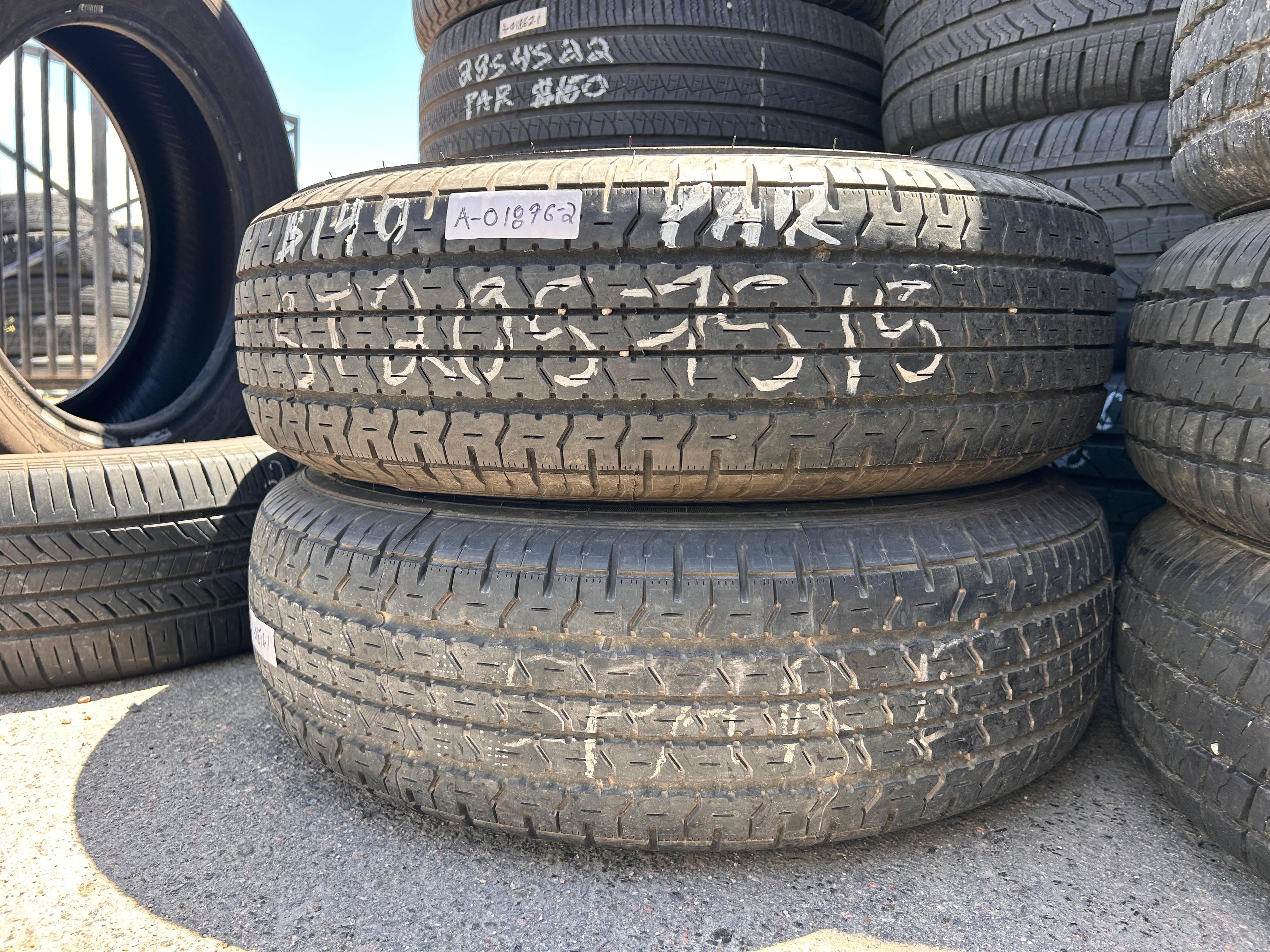 ST205/75R15 Pair (2 Used Tires) Goodyear Endurance