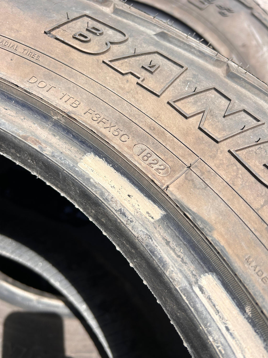 LT35X12.50R20 Pair (2 Used Tires) Delinte DX-12 Bandit R/T