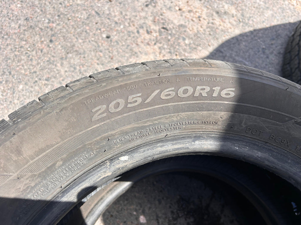 205/60R16 Pair (2 Used Tires) Laufenn G Fit AS