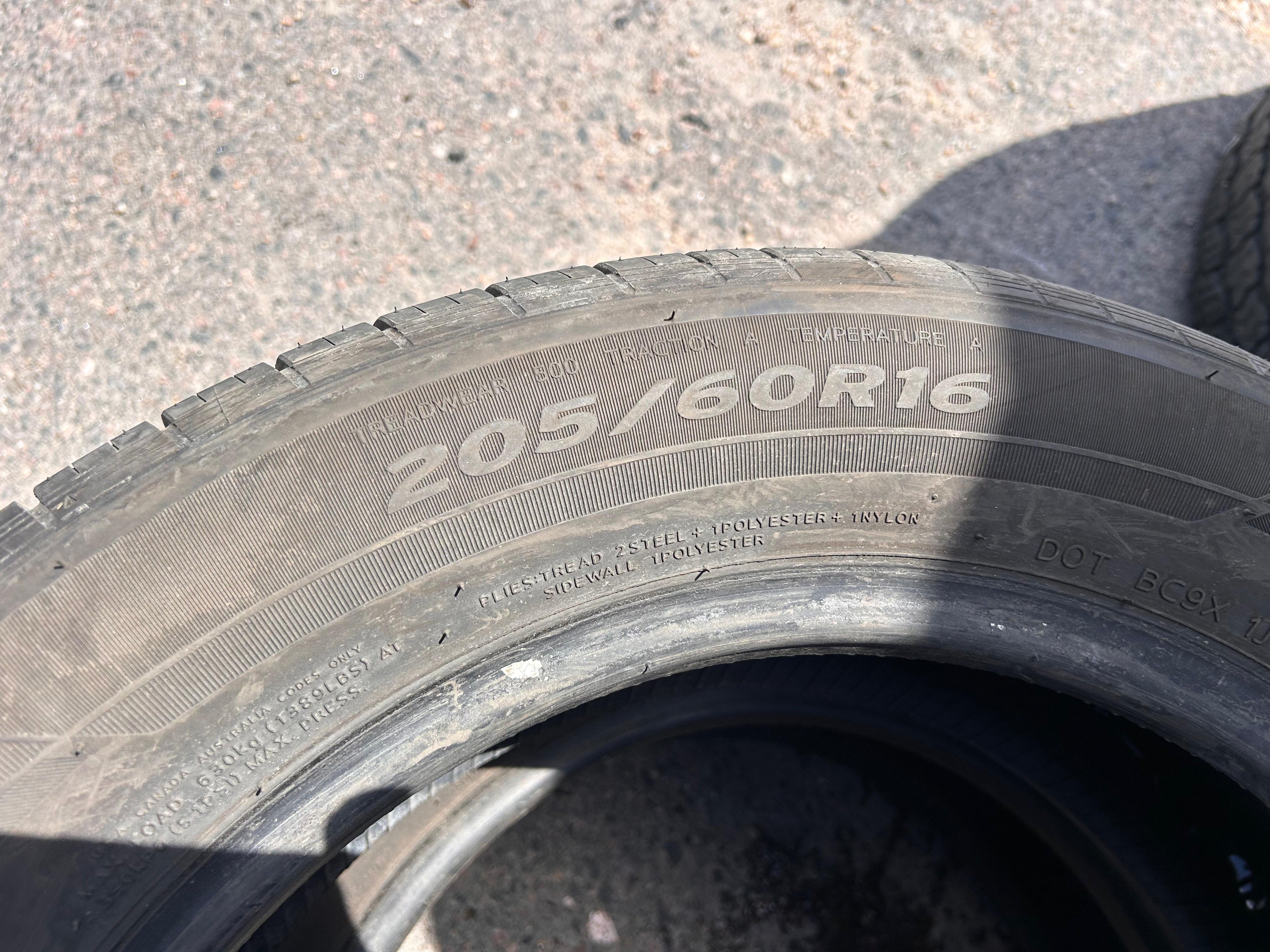 205/60R16 Pair (2 Used Tires) Laufenn G Fit AS