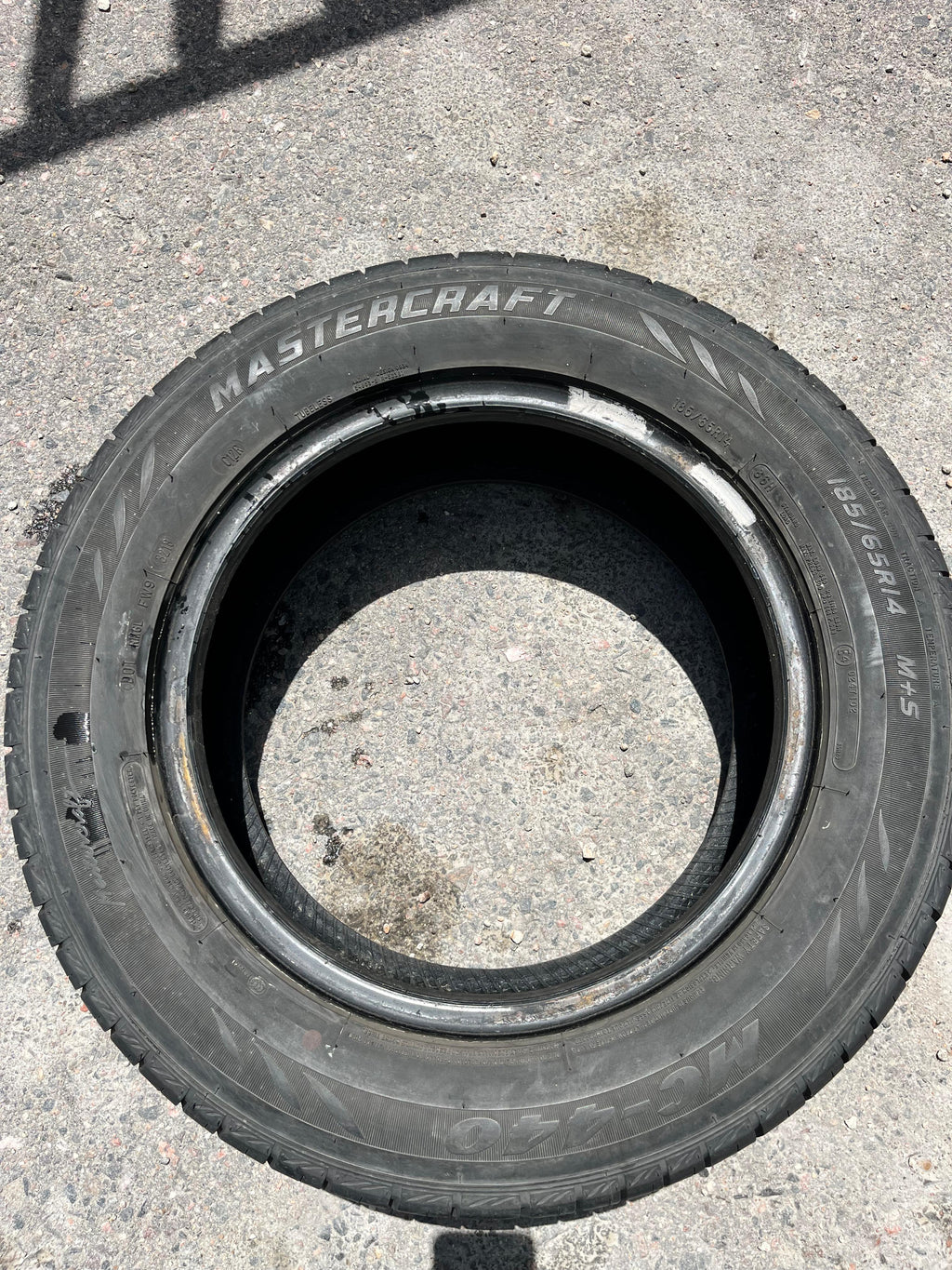 185/65R14 (3 Used Tires) Mastercraft MC-440