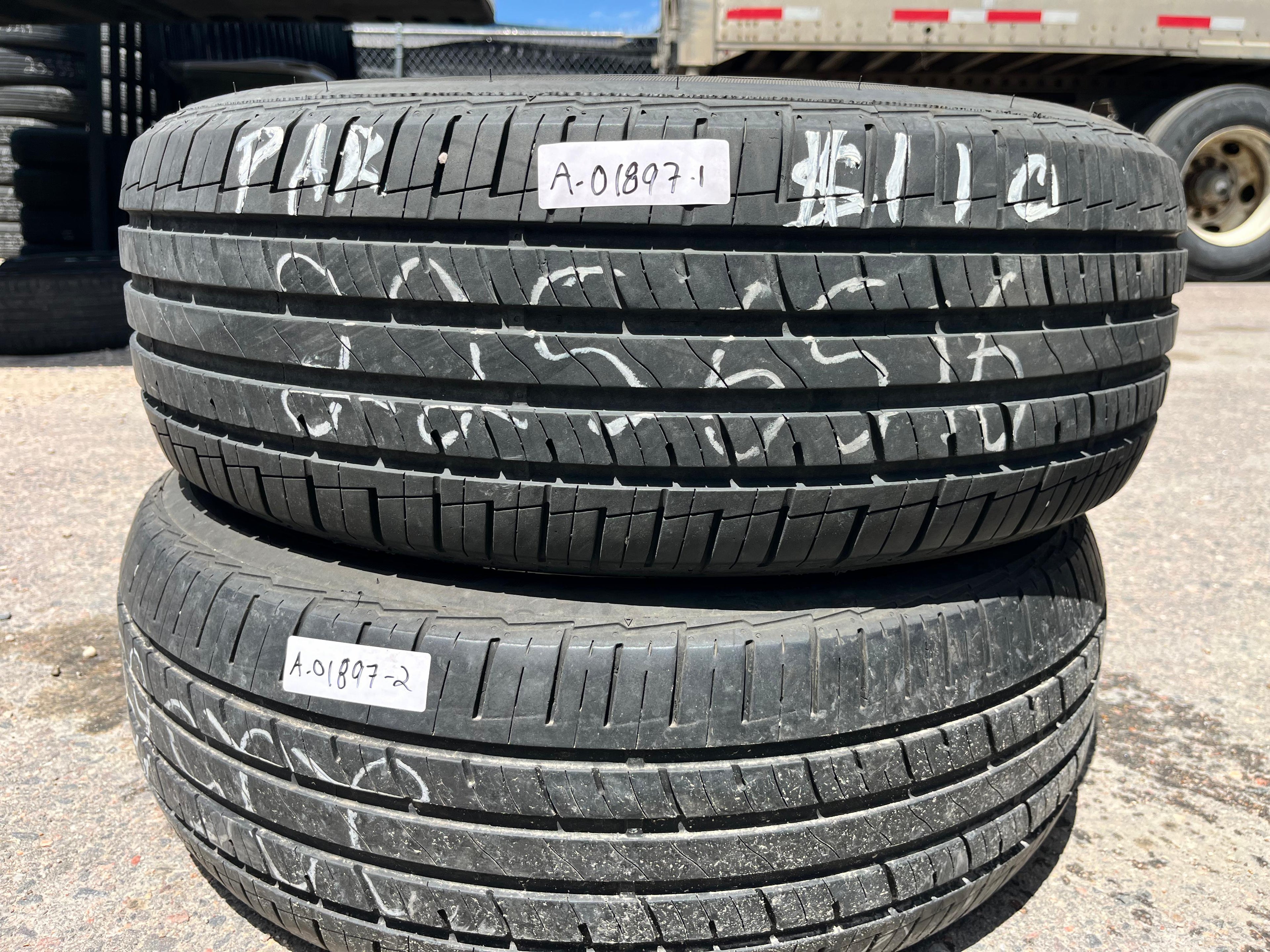 225/65R16 Pair (2 Used Tires) Mastercraft Stratus AS