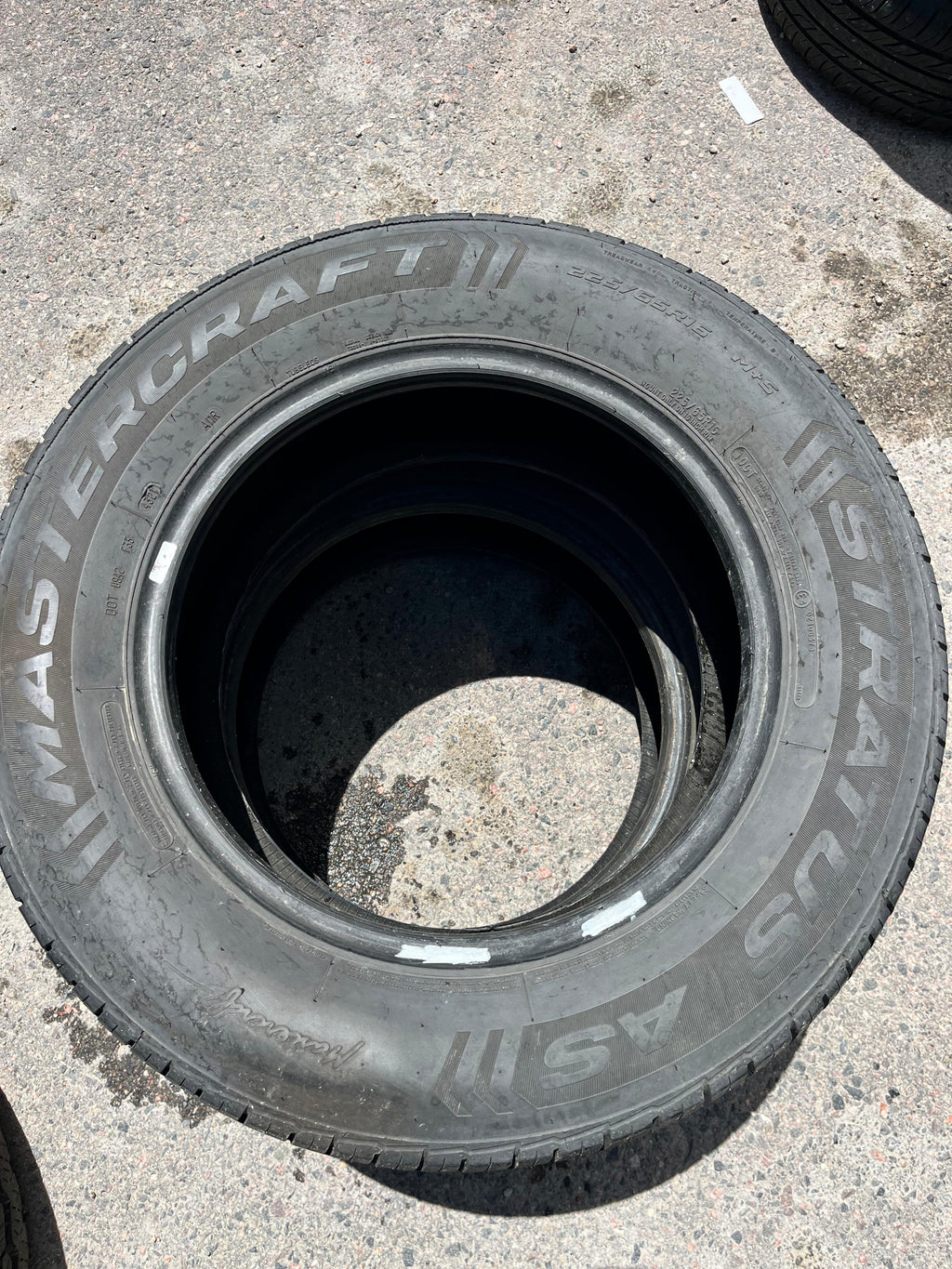 225/65R16 Pair (2 Used Tires) Mastercraft Stratus AS