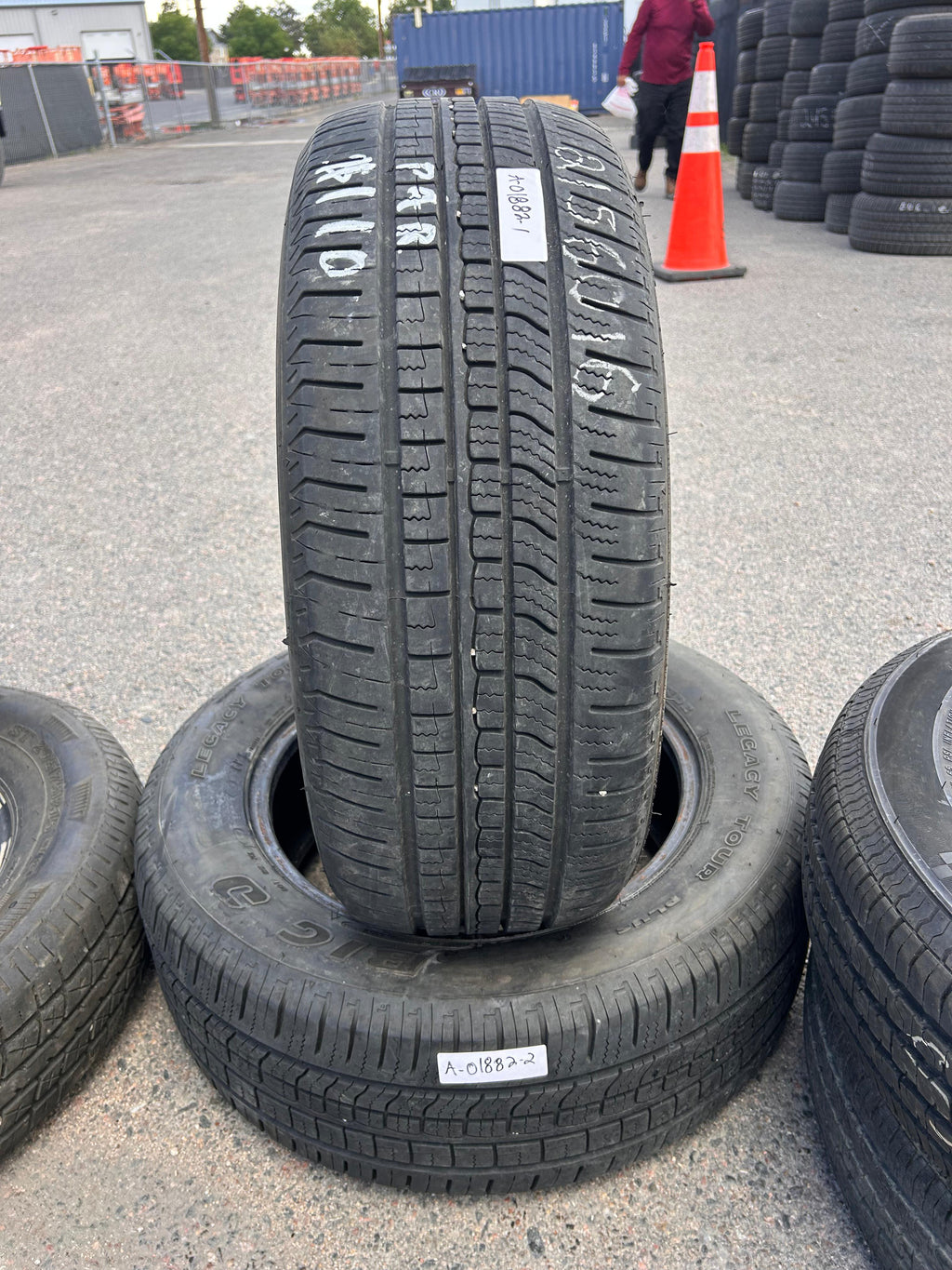 215/60R16 Pair (2 Used Tires) Big O Legacy Tour Plus