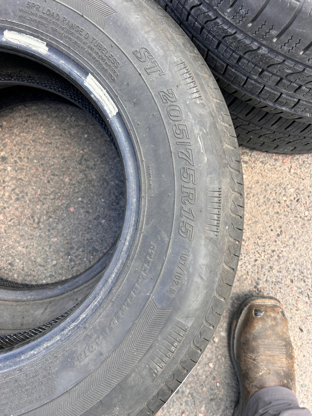 ST205/75R15 Pair (2 Used Tires) Rainer ST