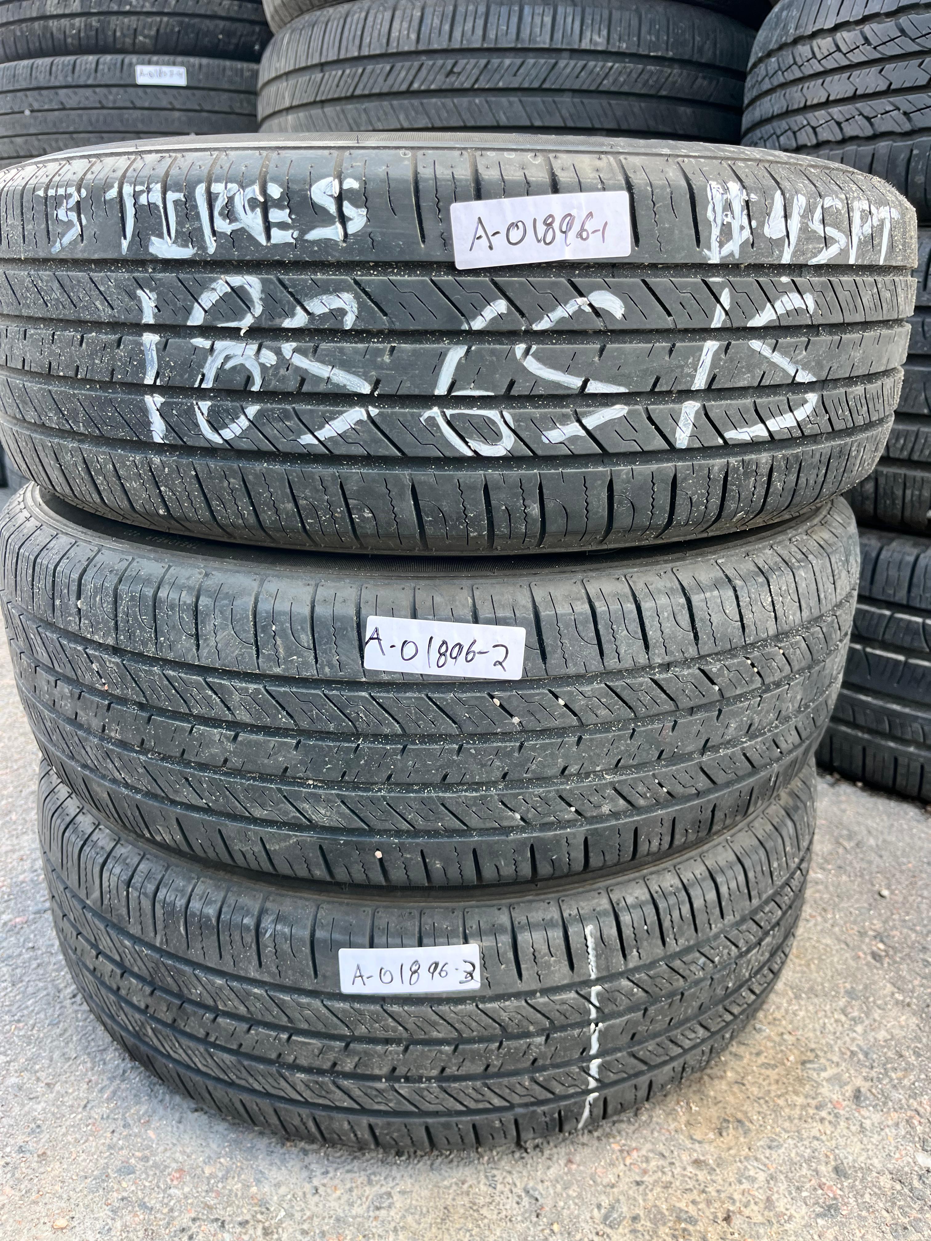185/65R15 (3 Used Tires) Sailun Atrezzo SH408