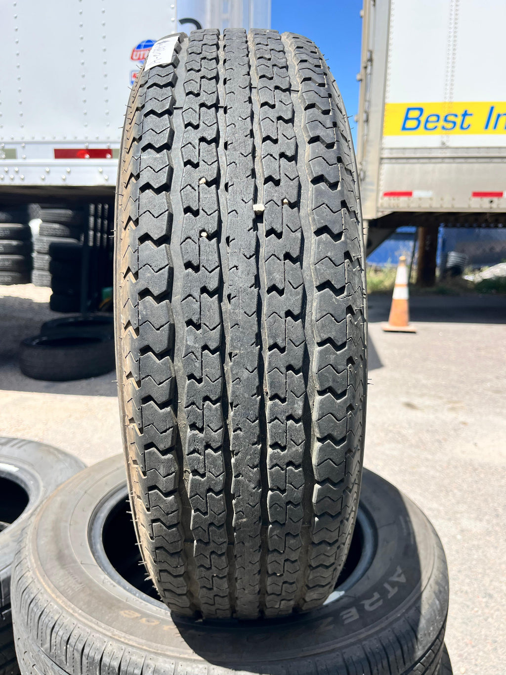 ST225/75R15 Single (1 Used Tire) Power King Towmax STR