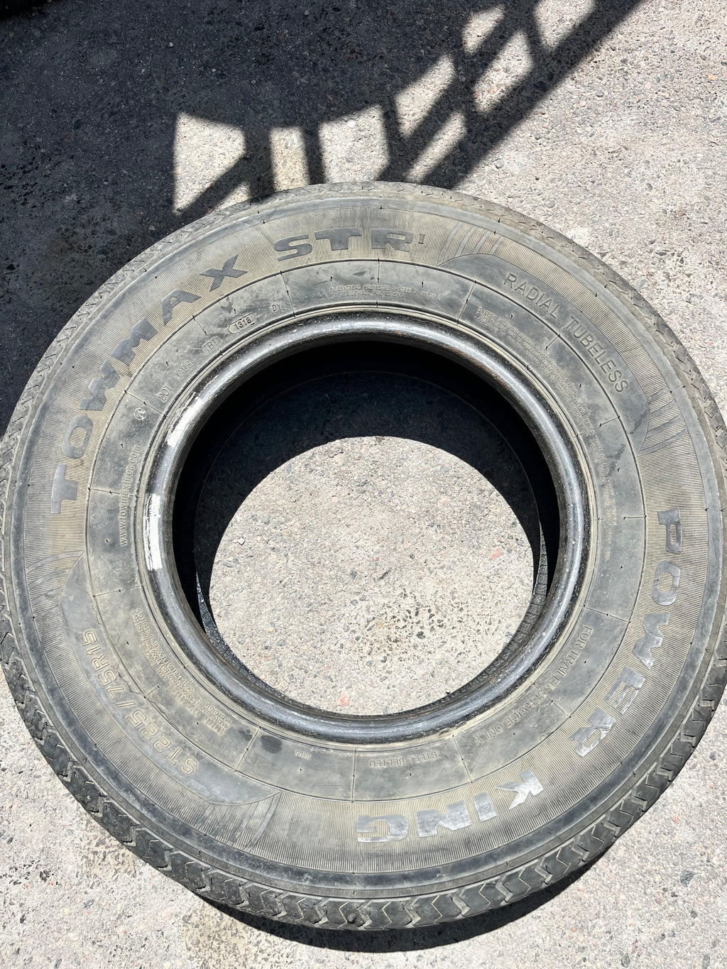 ST225/75R15 Single (1 Used Tire) Power King Towmax STR
