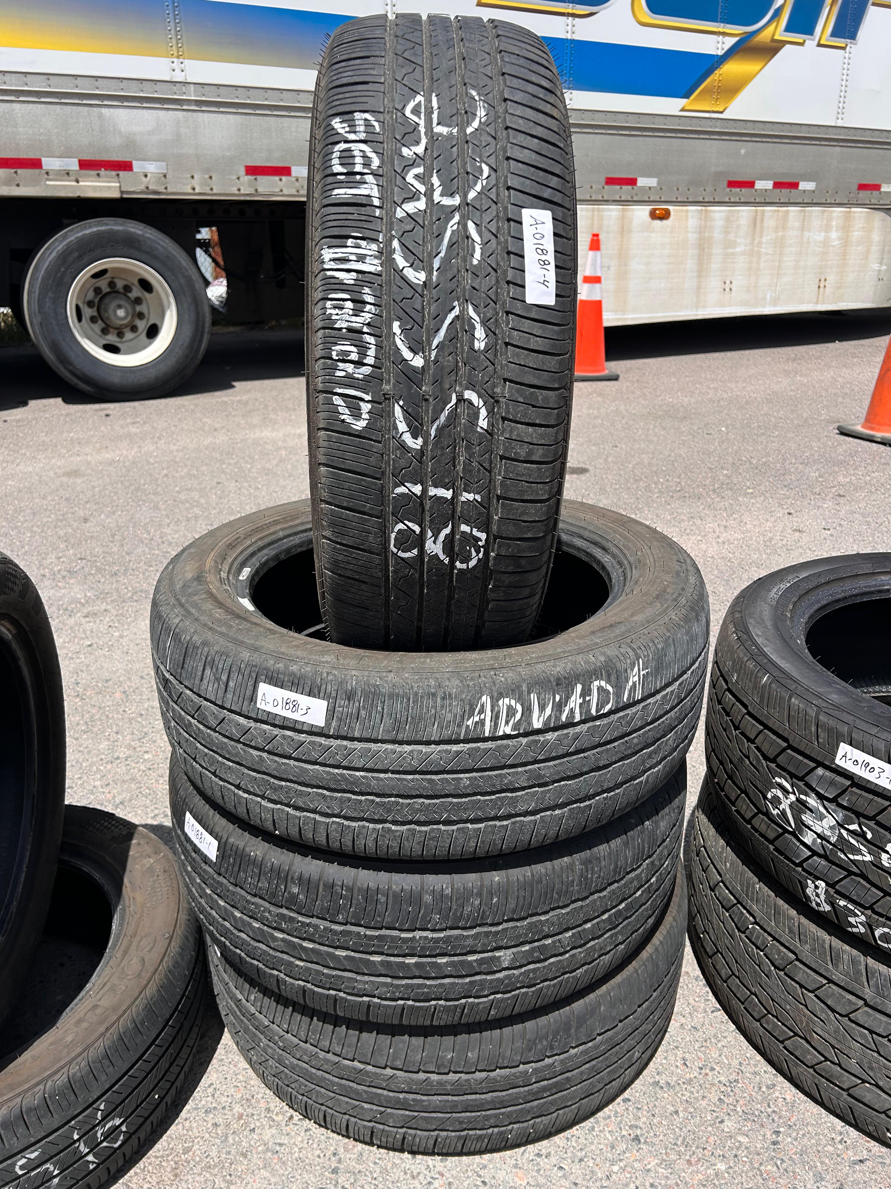 225/55R18 Set (4 Used Tires) Falken Ziex ZE001