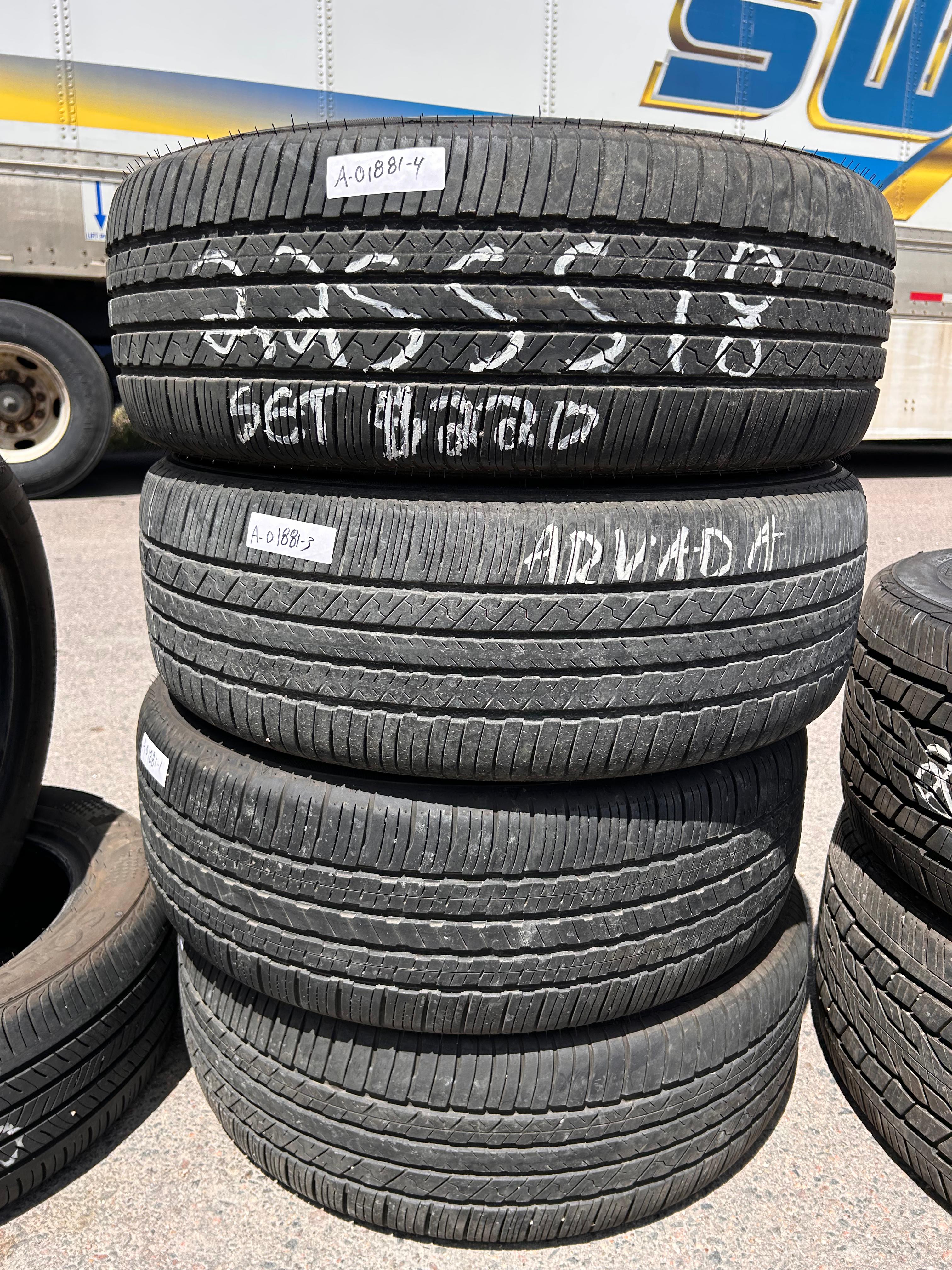 225/55R18 Set (4 Used Tires) Falken Ziex ZE001