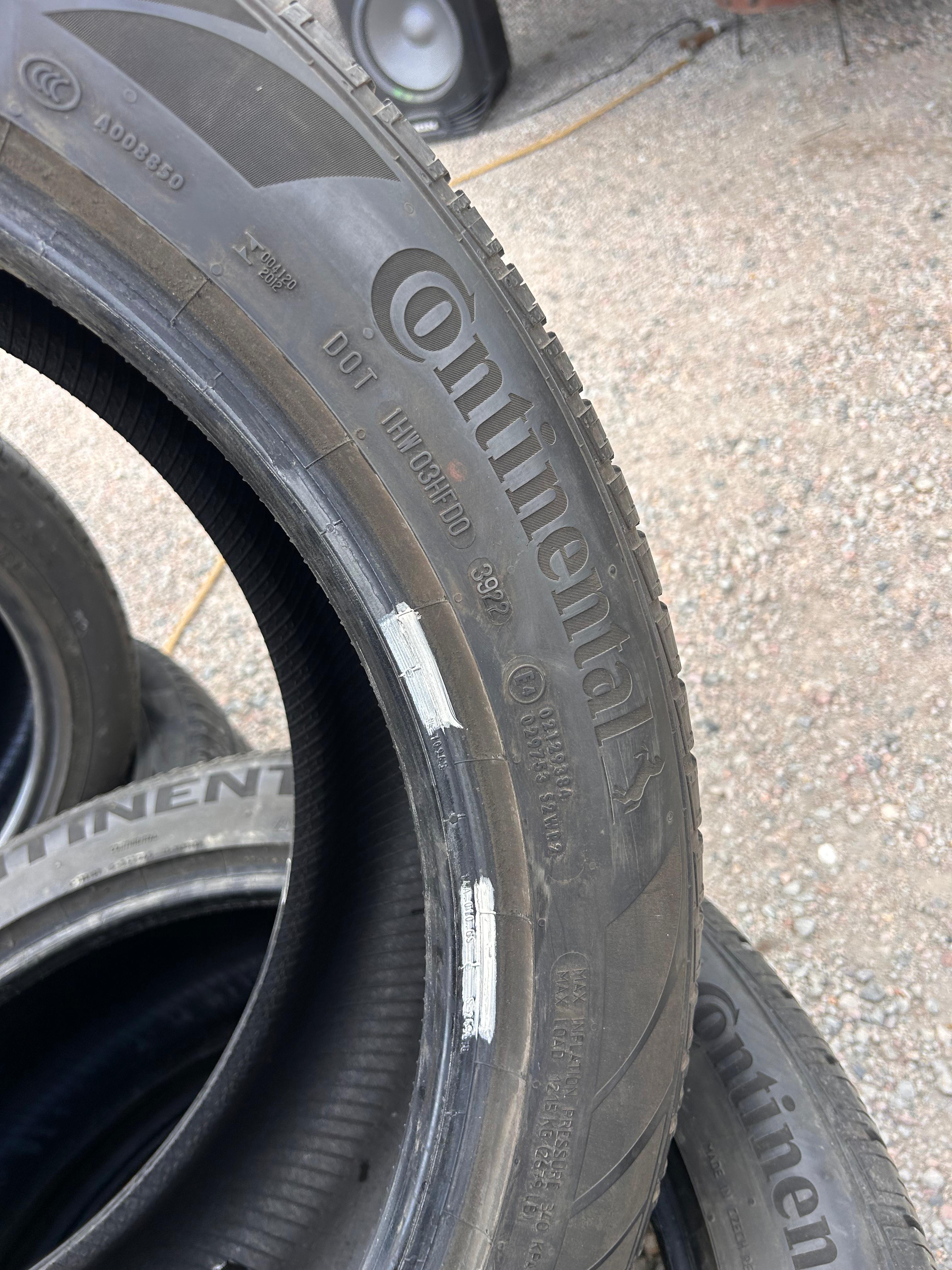 275/45R22 (3 Used Tires) Continental Cross Contact RX