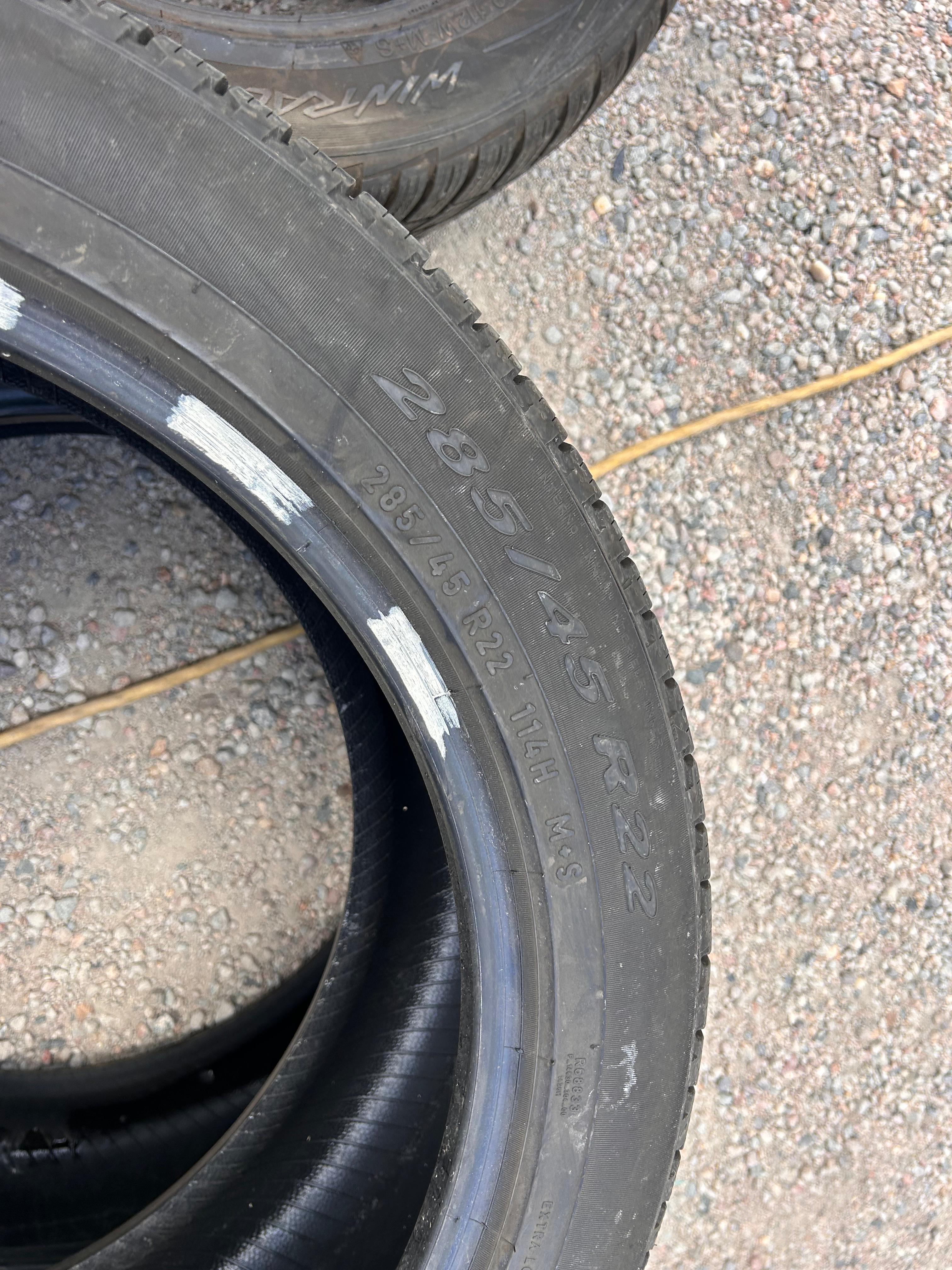 285/45R22 Pair (2 Used Tires) Pirelli Scorpian Verde